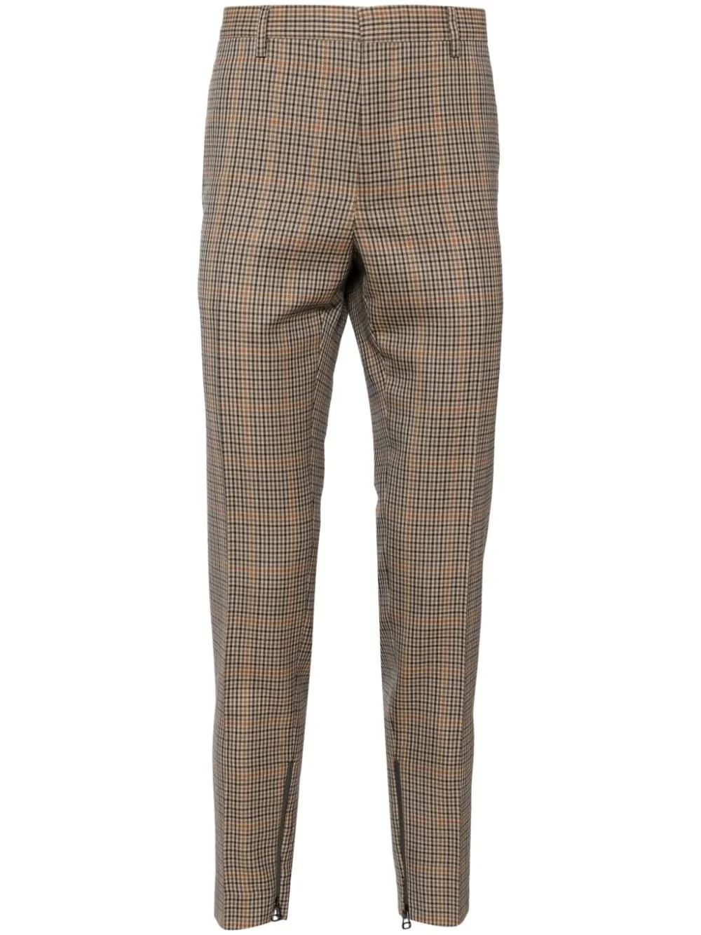 checked tapered trousers - 1