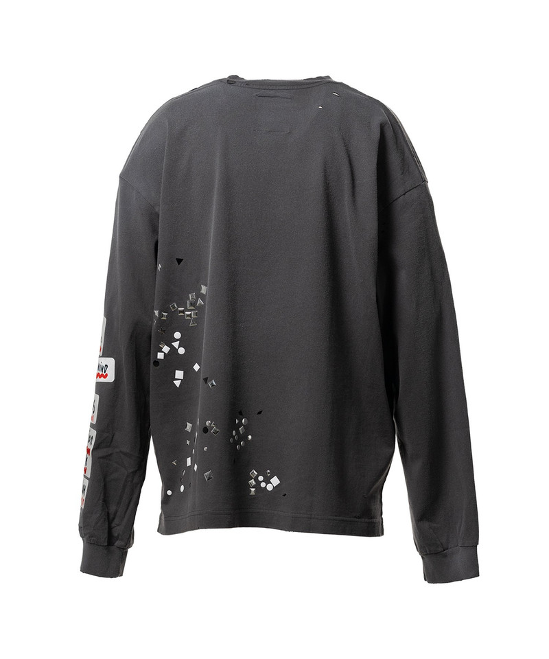 Embellished Sticker Long Sleeve T-shirt 17
