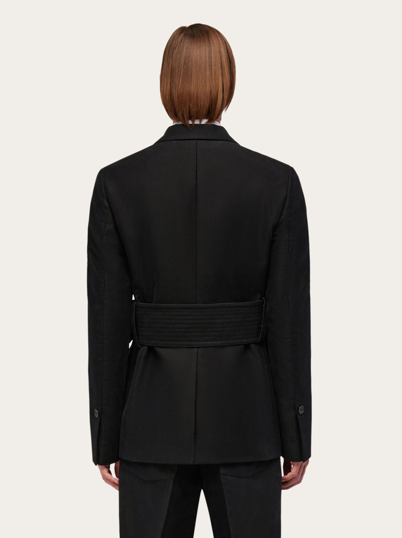 Blazer with wide belt 4