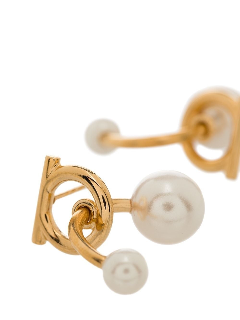 Gancini glass-pearl earrings - 4