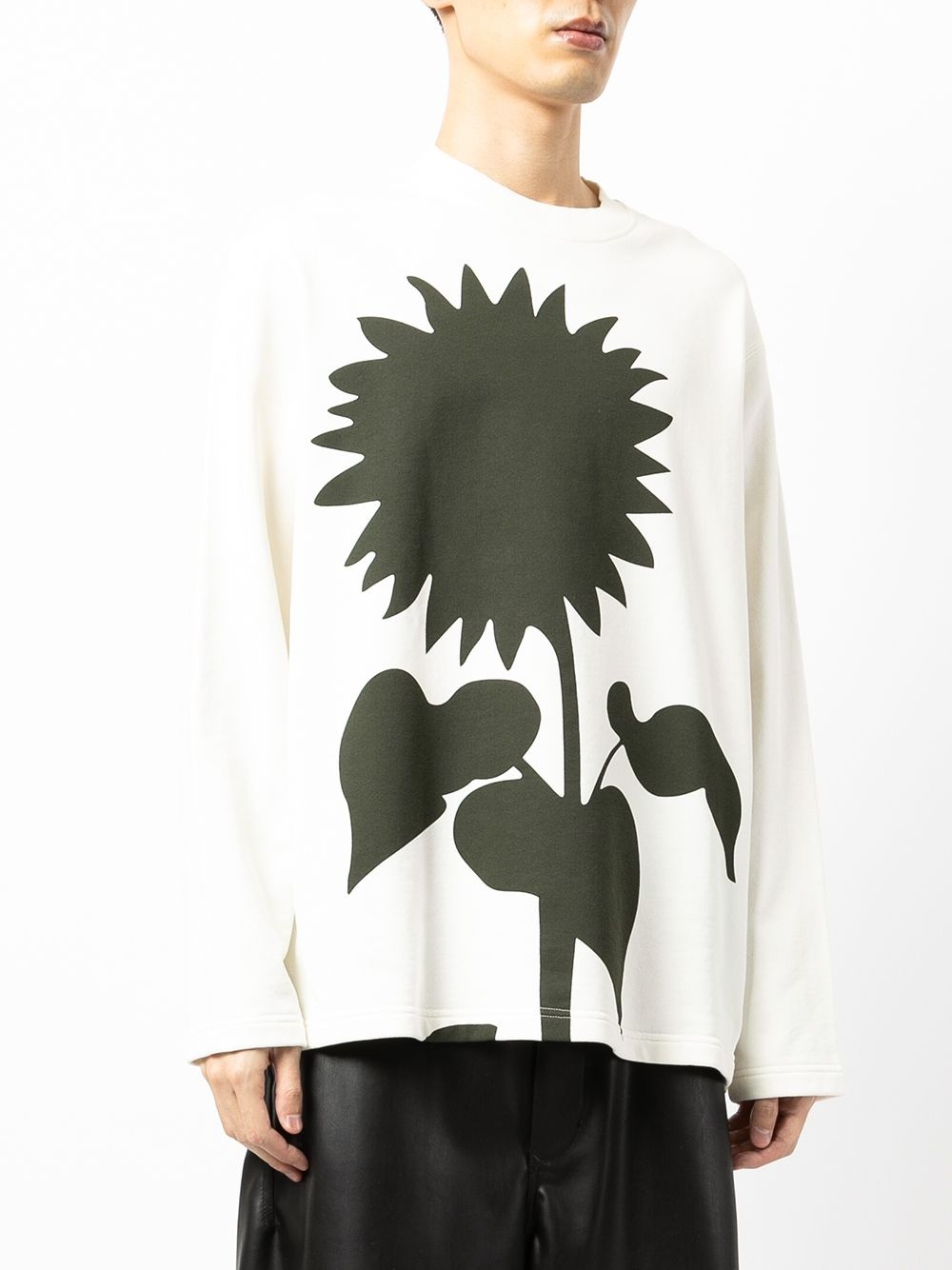 sunflower-print sweatshirt - 3