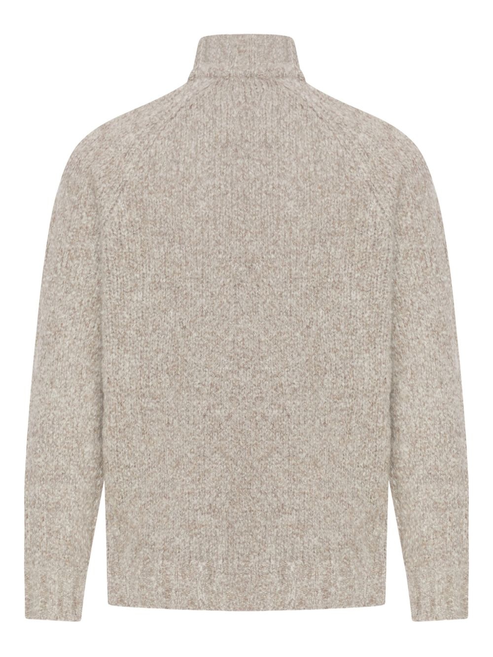 high-neck zip-up cardigan - 2