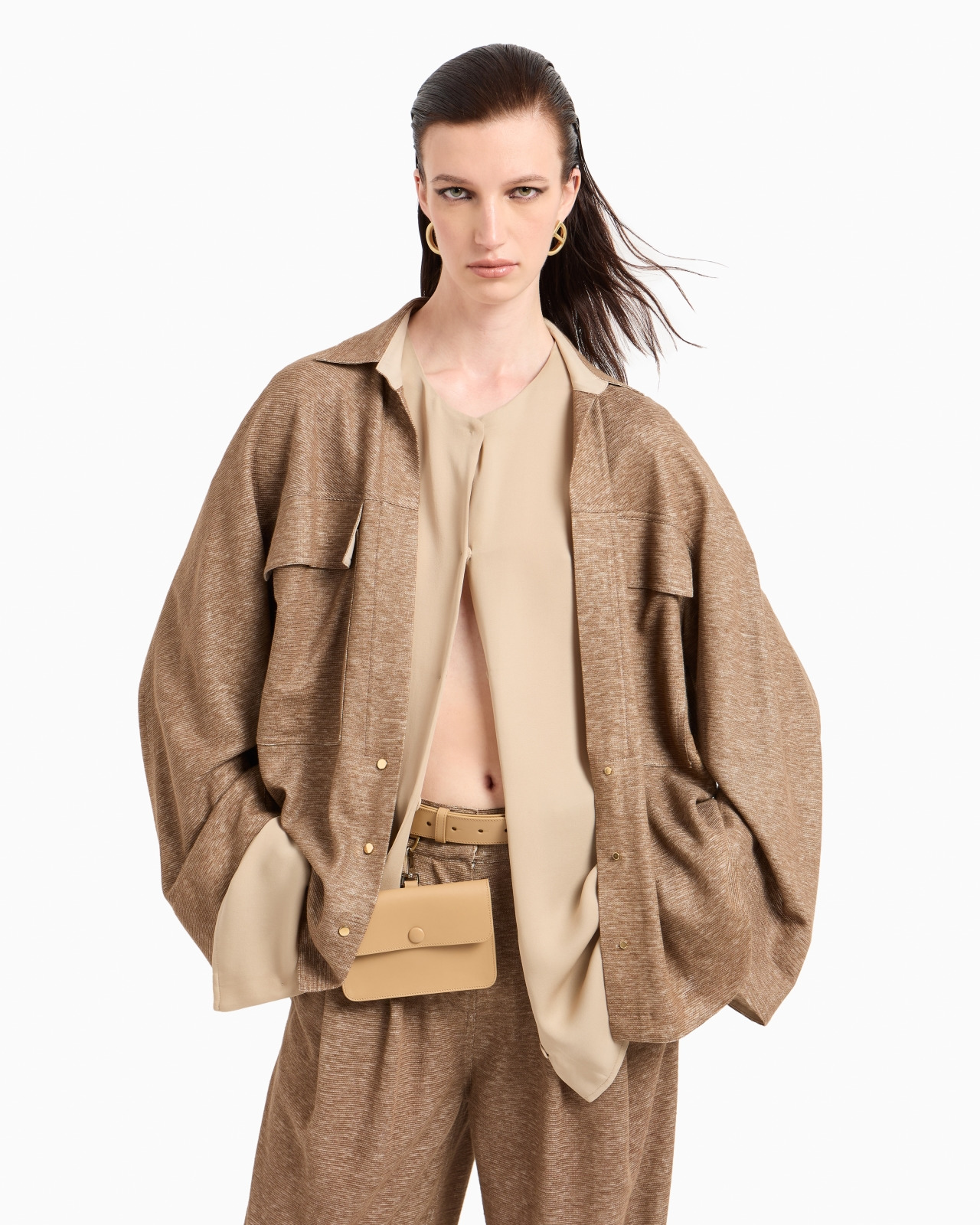 WASHED SILK DOUBLE-GEORGETTE SHIRT - 6