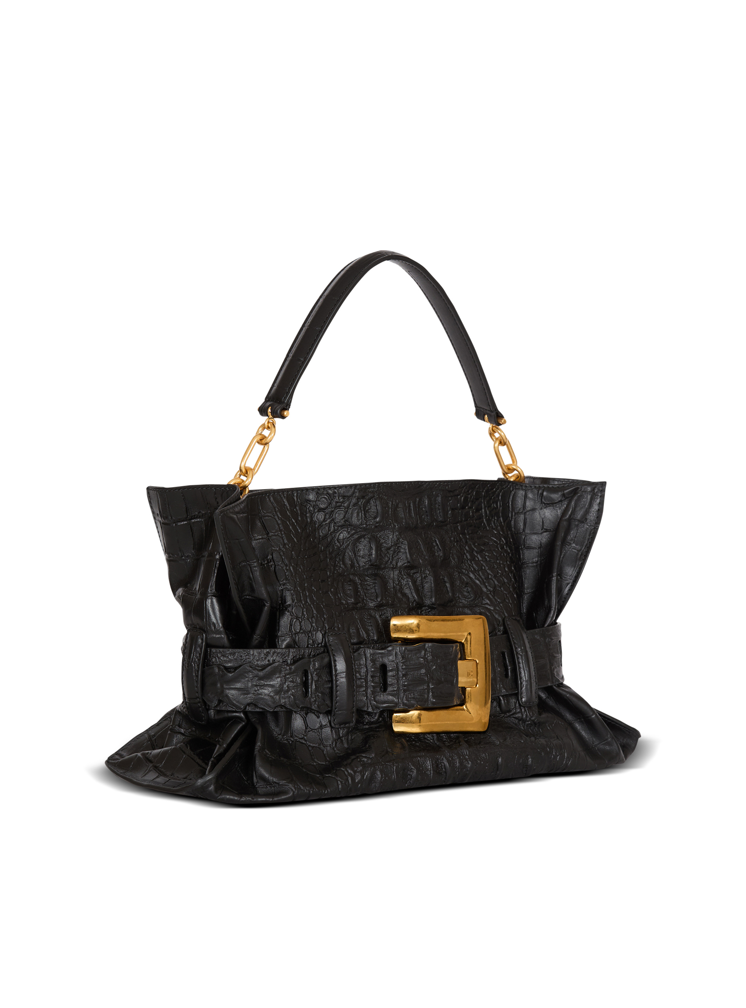 Medium Anthem bag in embossed crocodile-print calfskin - 3
