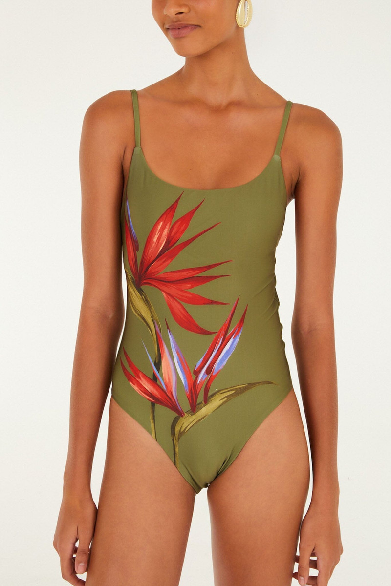 FARM RIO Dark Green Strelitzia One Piece outlook