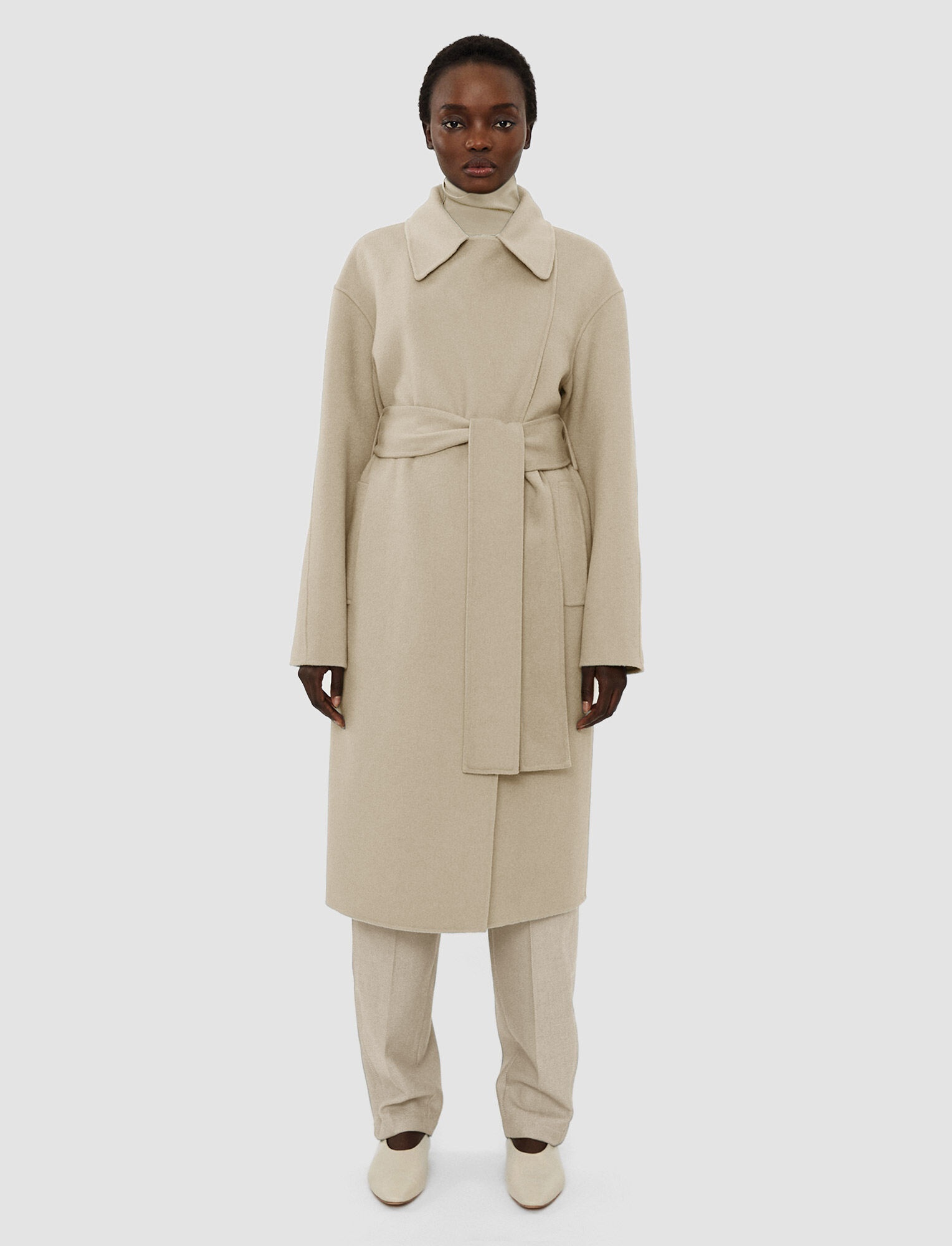 Double Face Cashmere Walmer Coat - 3