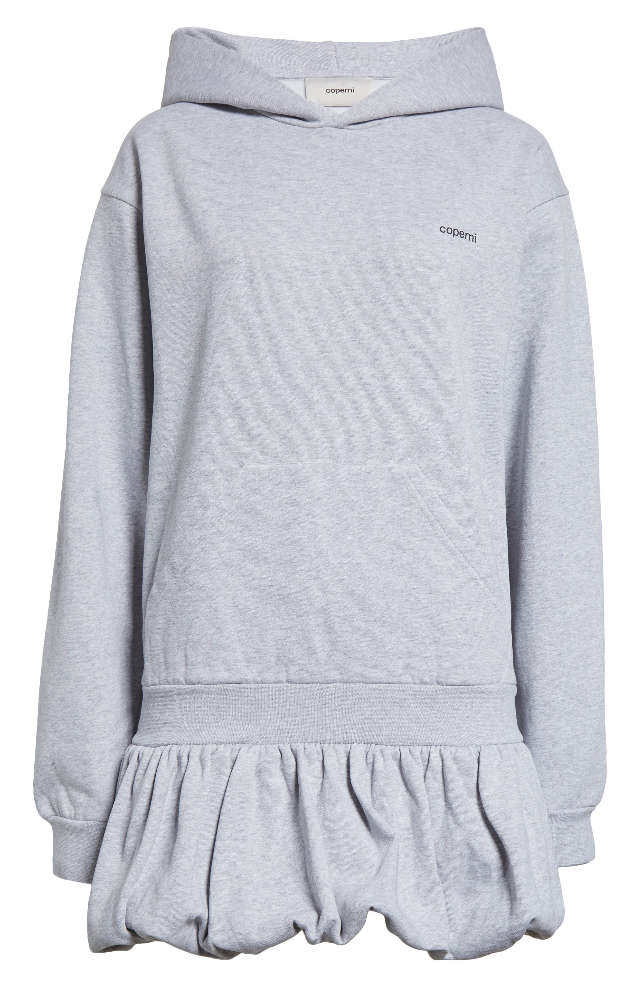 Coperni Basque Logo Bubble Hem Hoodie in Grey-Black Print at Nordstrom - 5