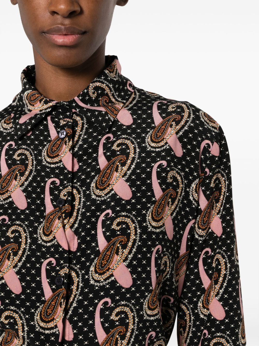 paisley-print silk shirt - 5