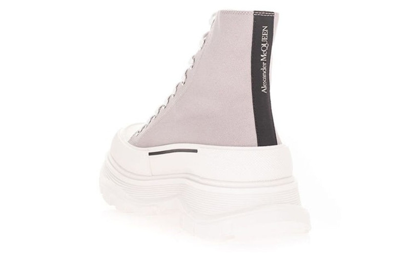 Alexander McQueen Alexander McQueen Canvas Tread Slick High Top Sneakers 'Grey White' 604254W4MV21331 outlook