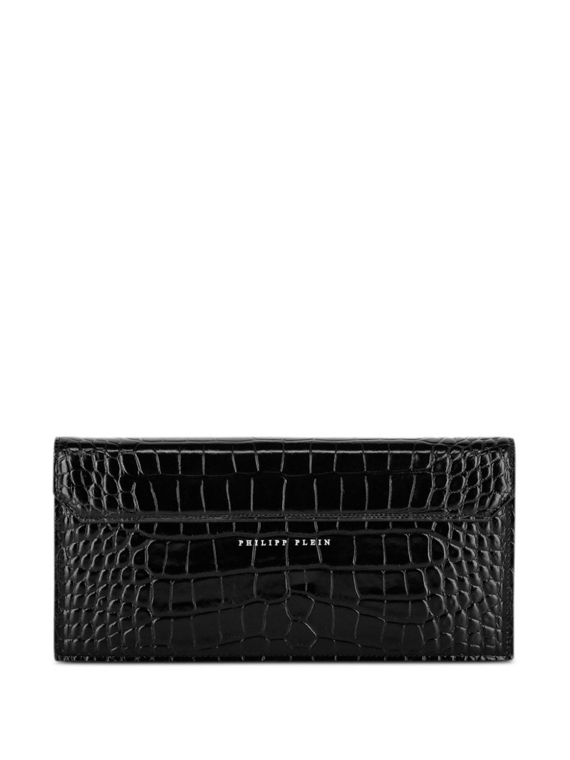 PHILIPP PLEIN Gothic Plein croc-effect clutch bag outlook