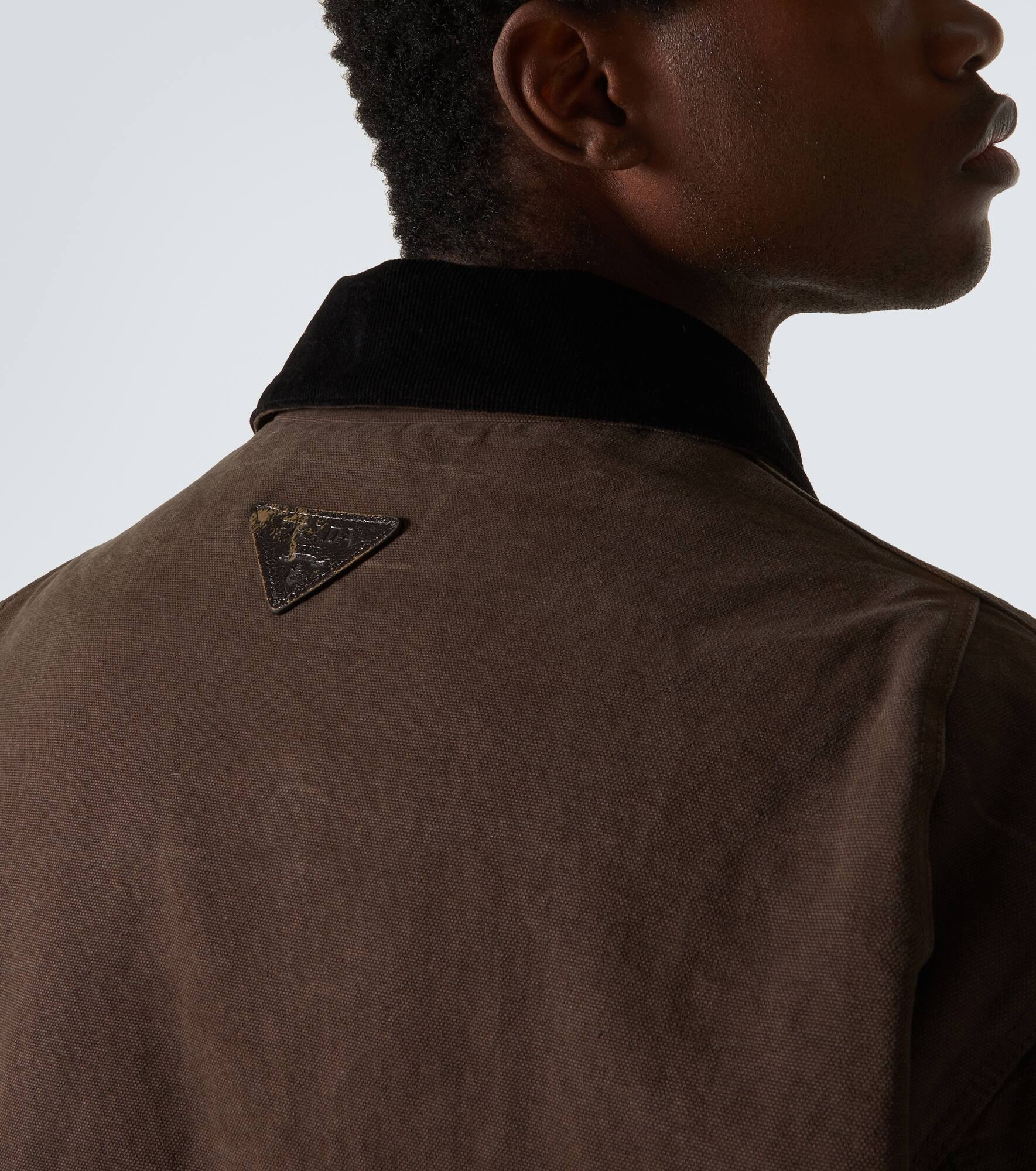 Shearling-trimmed cotton canvas jacket - 7