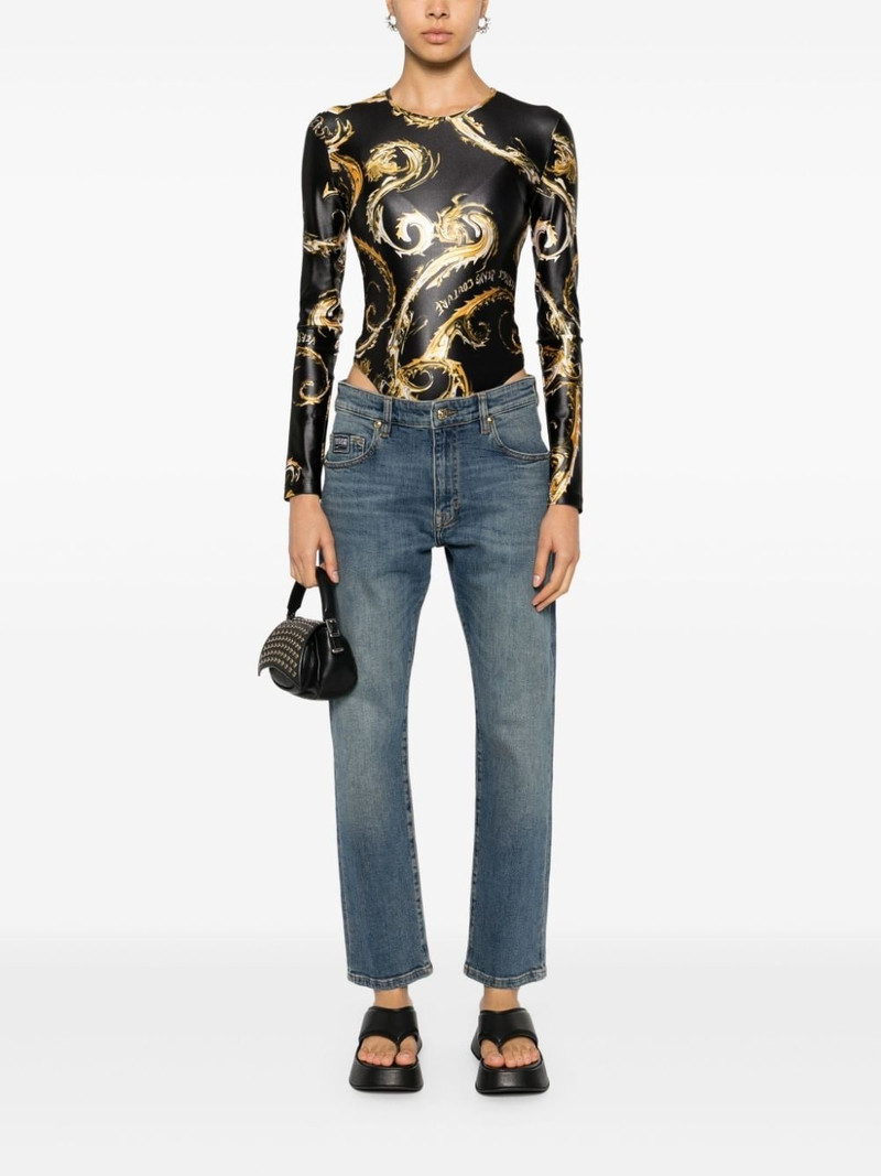 VERSACE JEANS COUTURE logo-embroidered slim-cut jeans outlook