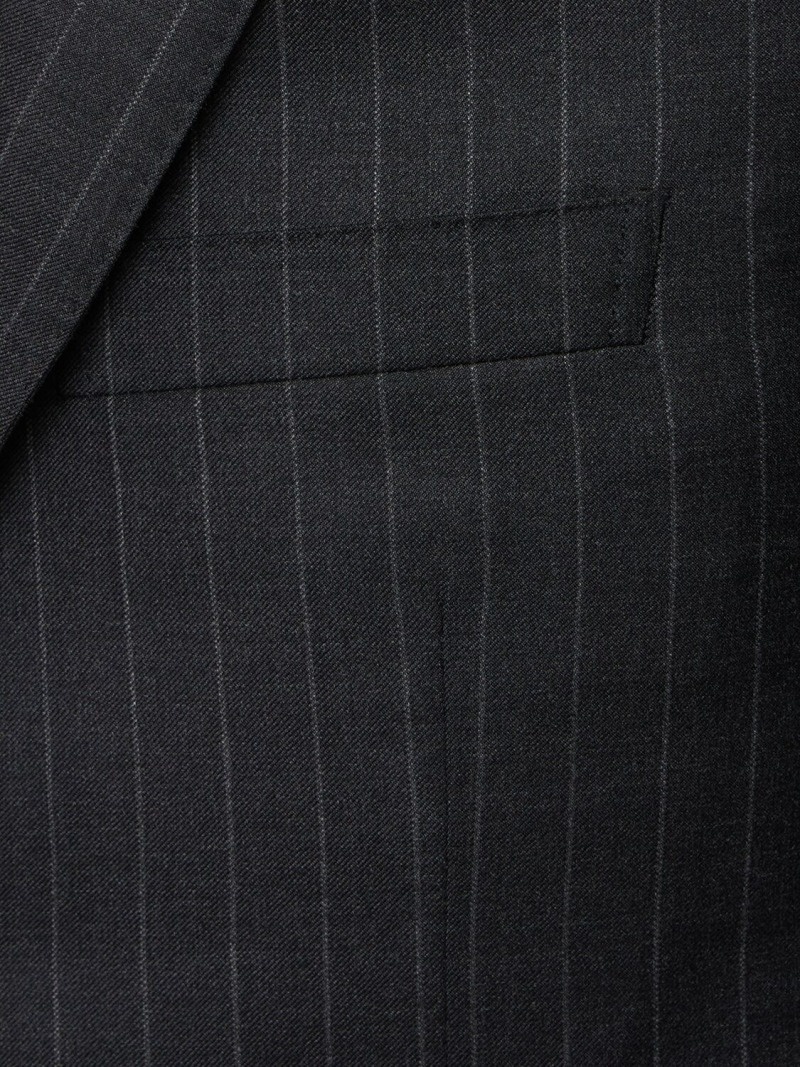 Classic pinstripe wool blazer - 2