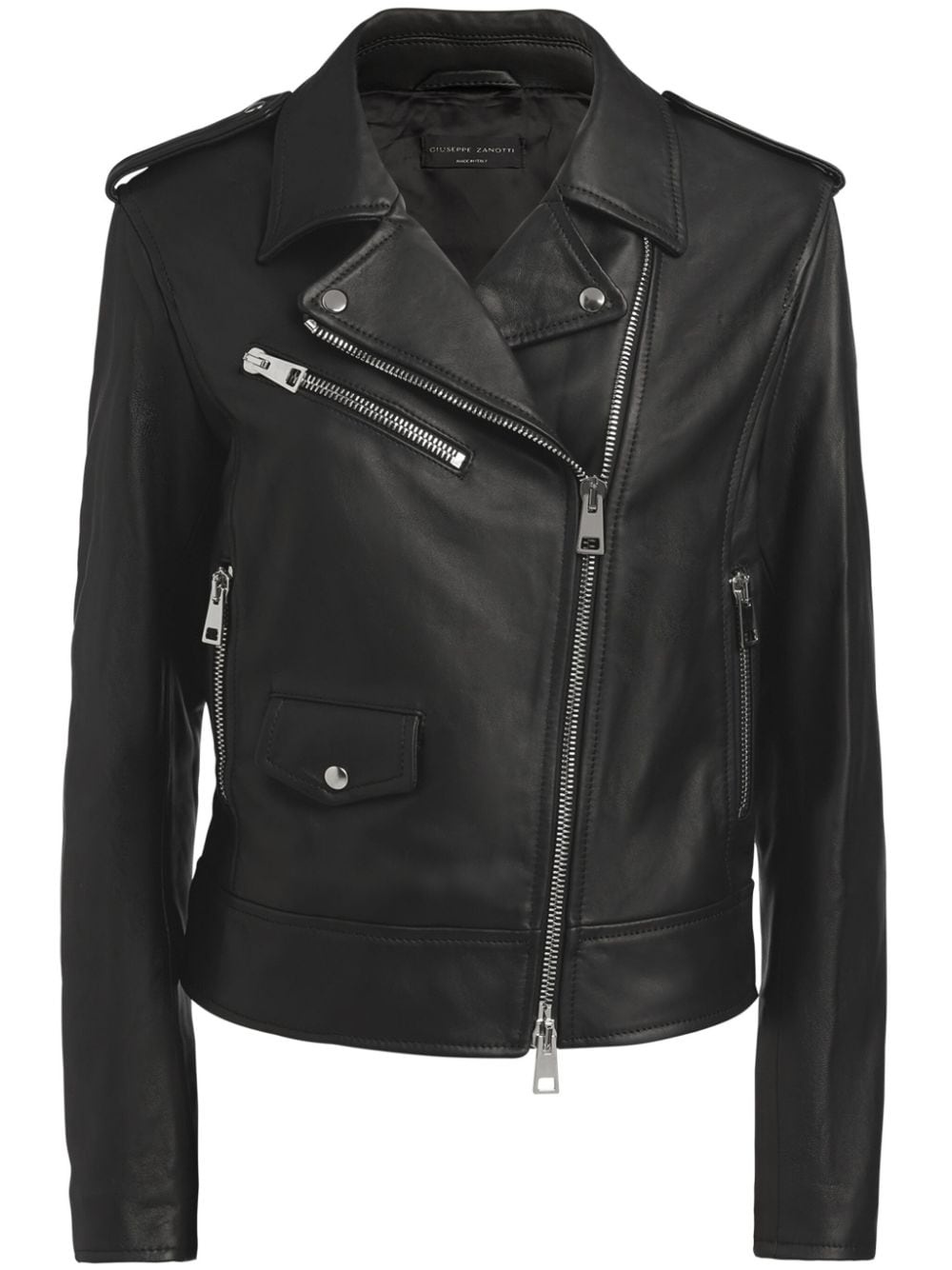 Amelia notched-lapels biker jacket - 1