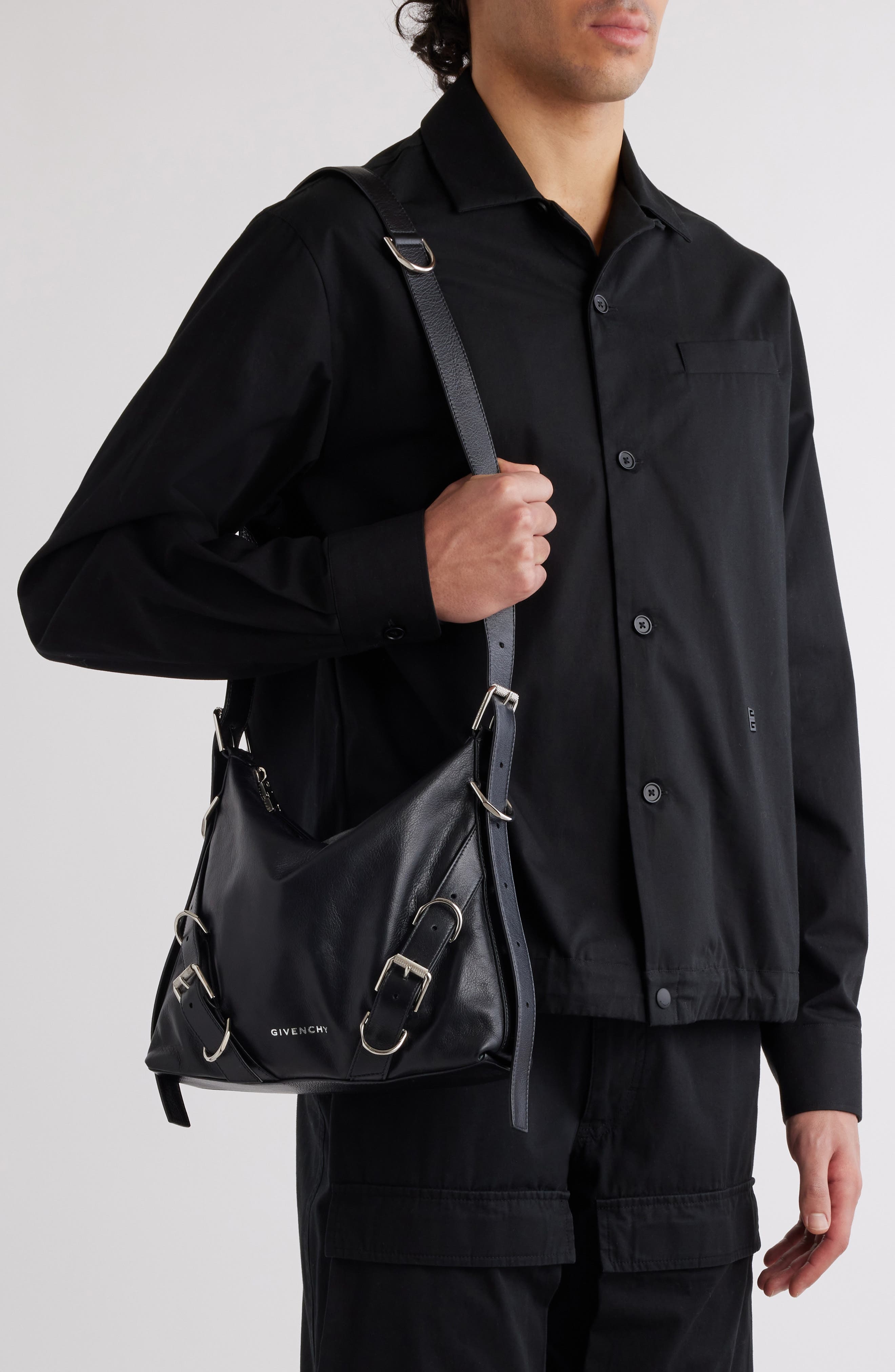 Extra-Large Voyou Leather Crossbody Bag - 3