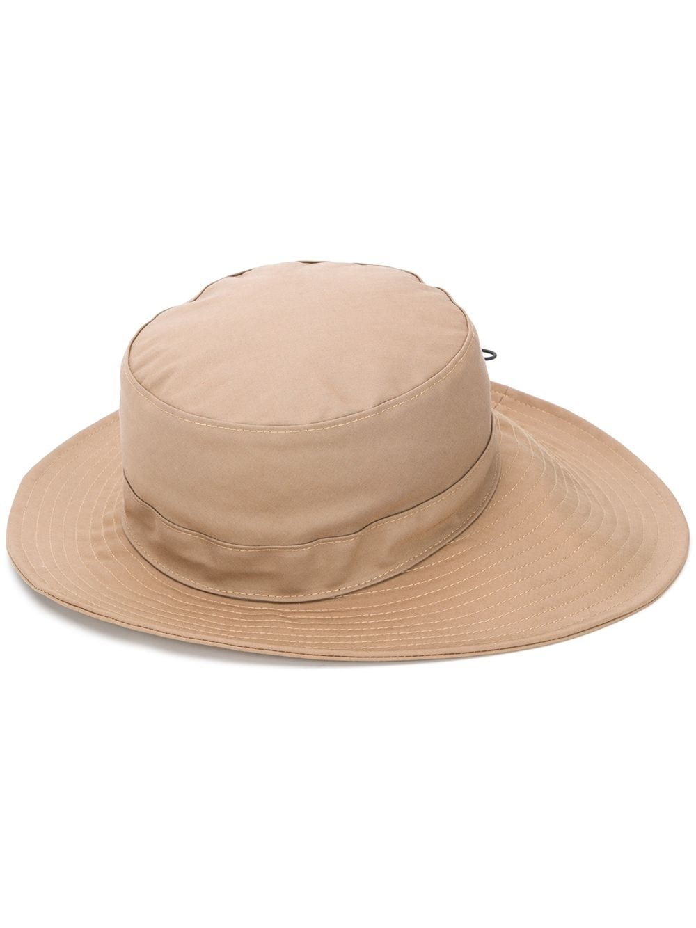 leather patch sun hat - 1