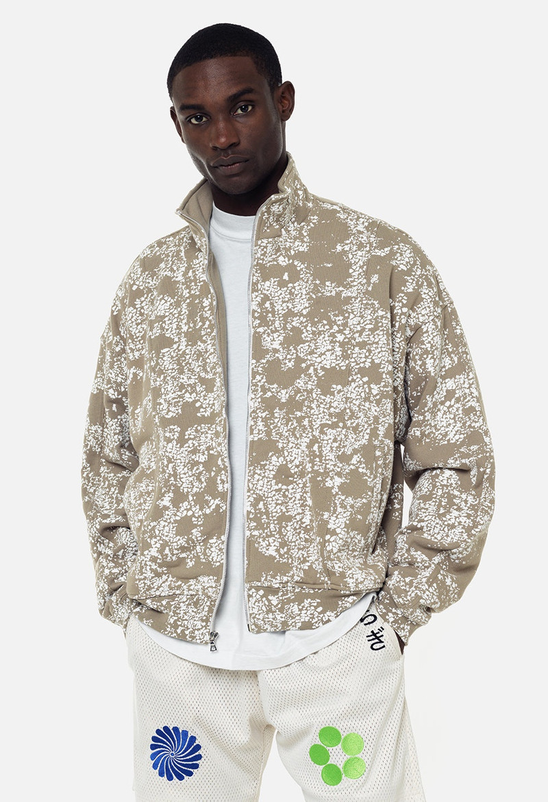 COATED TERRY STAND COLLAR FULL-ZIP 9