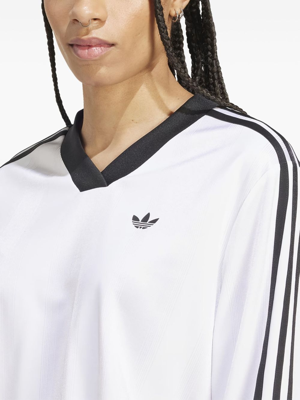 three-stripe V-neck top - 3