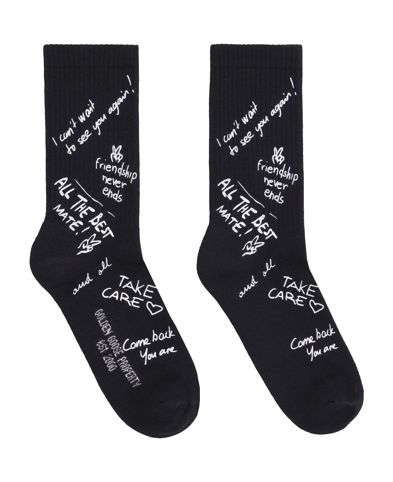 Slogan Printed Socks - 1