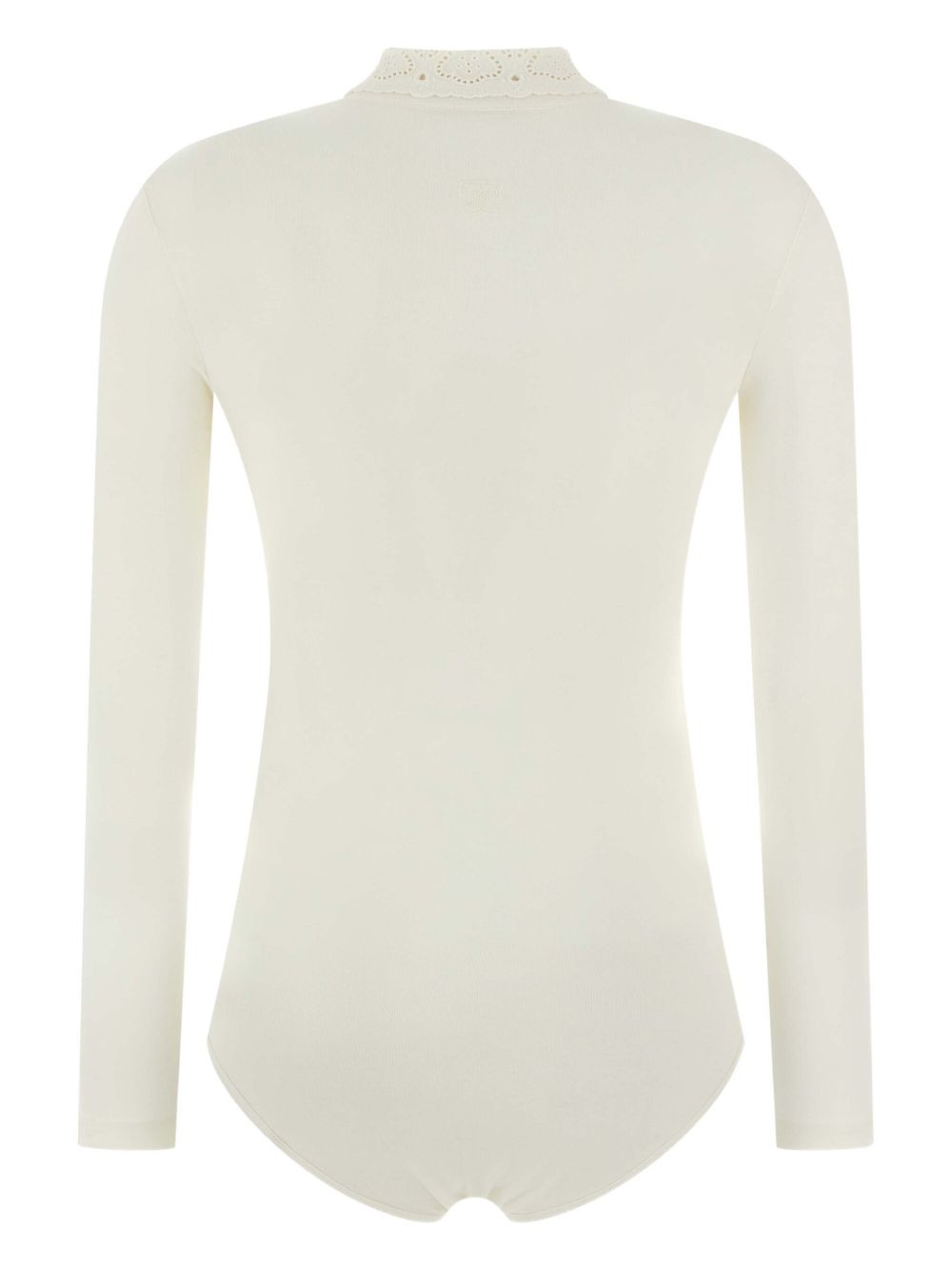 collar-embroidered bodysuit - 2