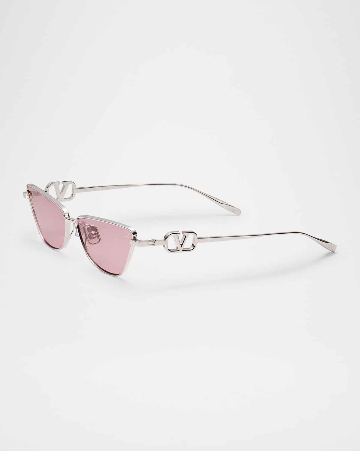 V-Logo Titanium Cat-Eye Sunglasses - 3