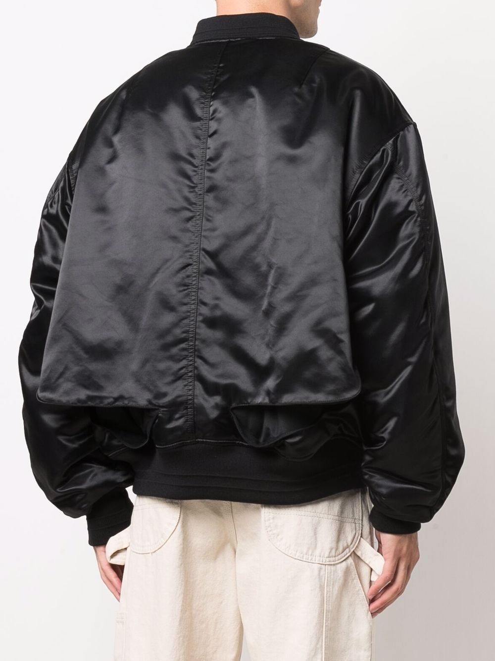 zip-fastening bomber jacket - 4