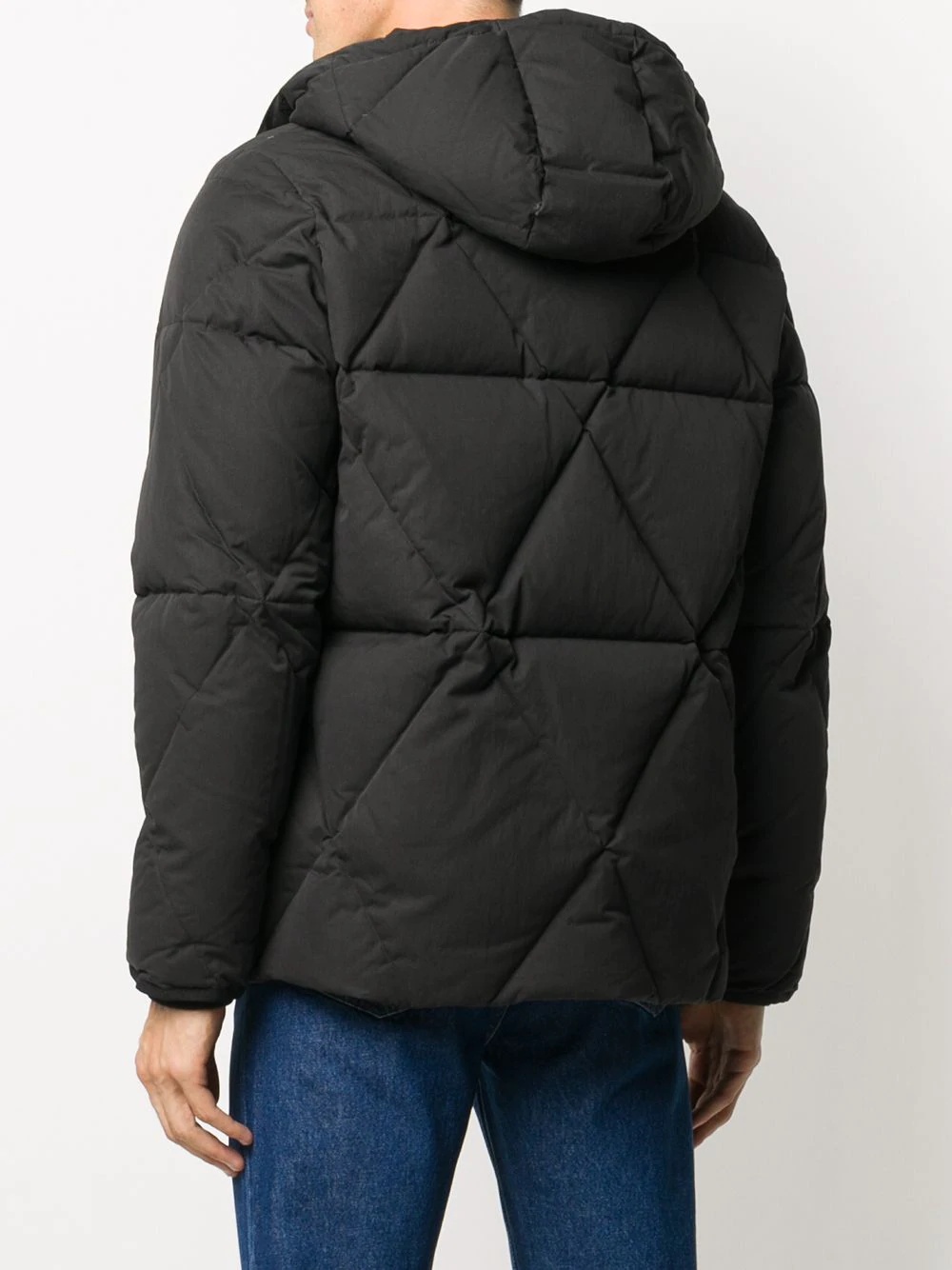 padded zip-up down jacket - 5