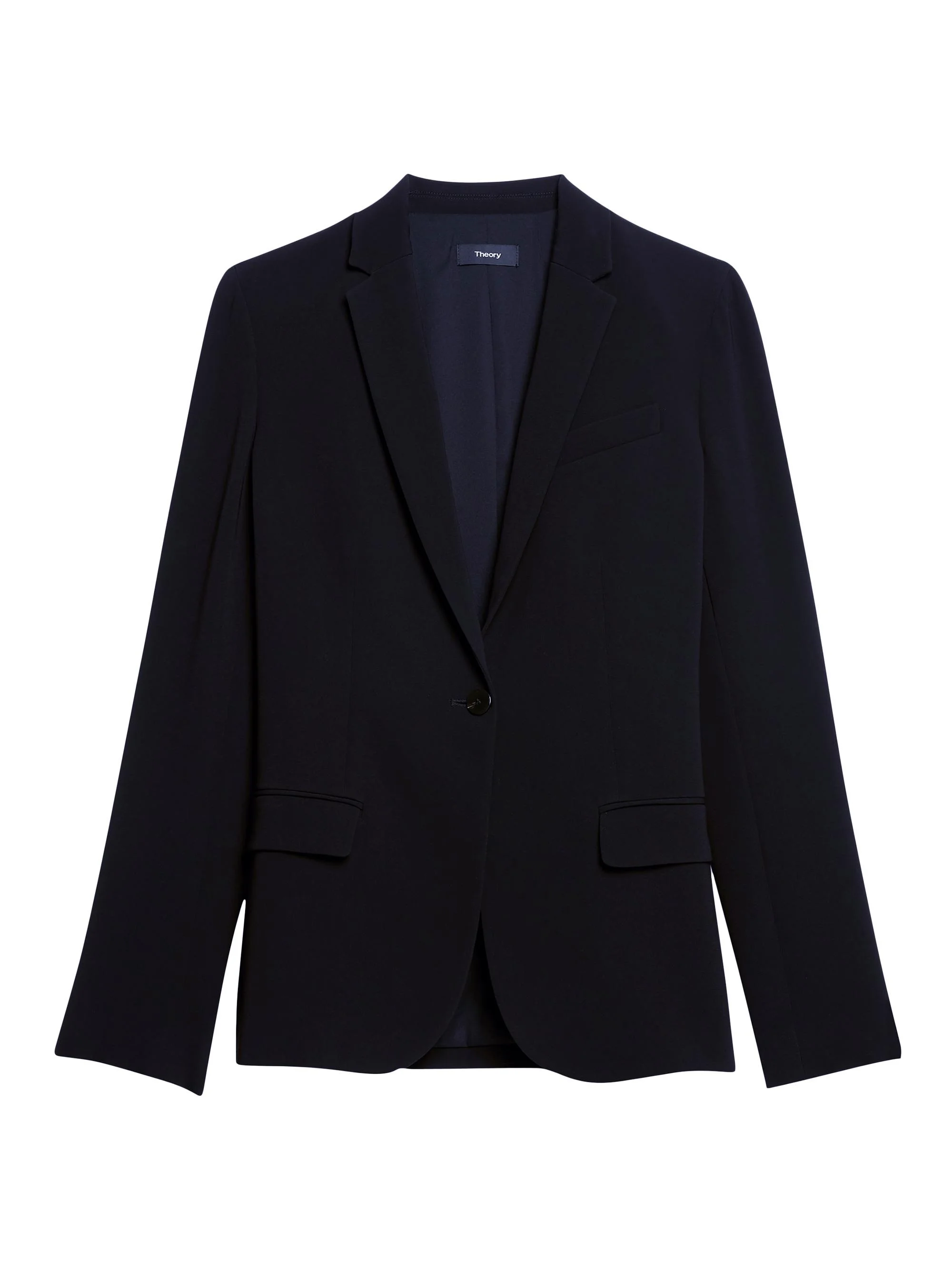 Women's Staple Classic Crepe Single-Button Blazer - Black - 1