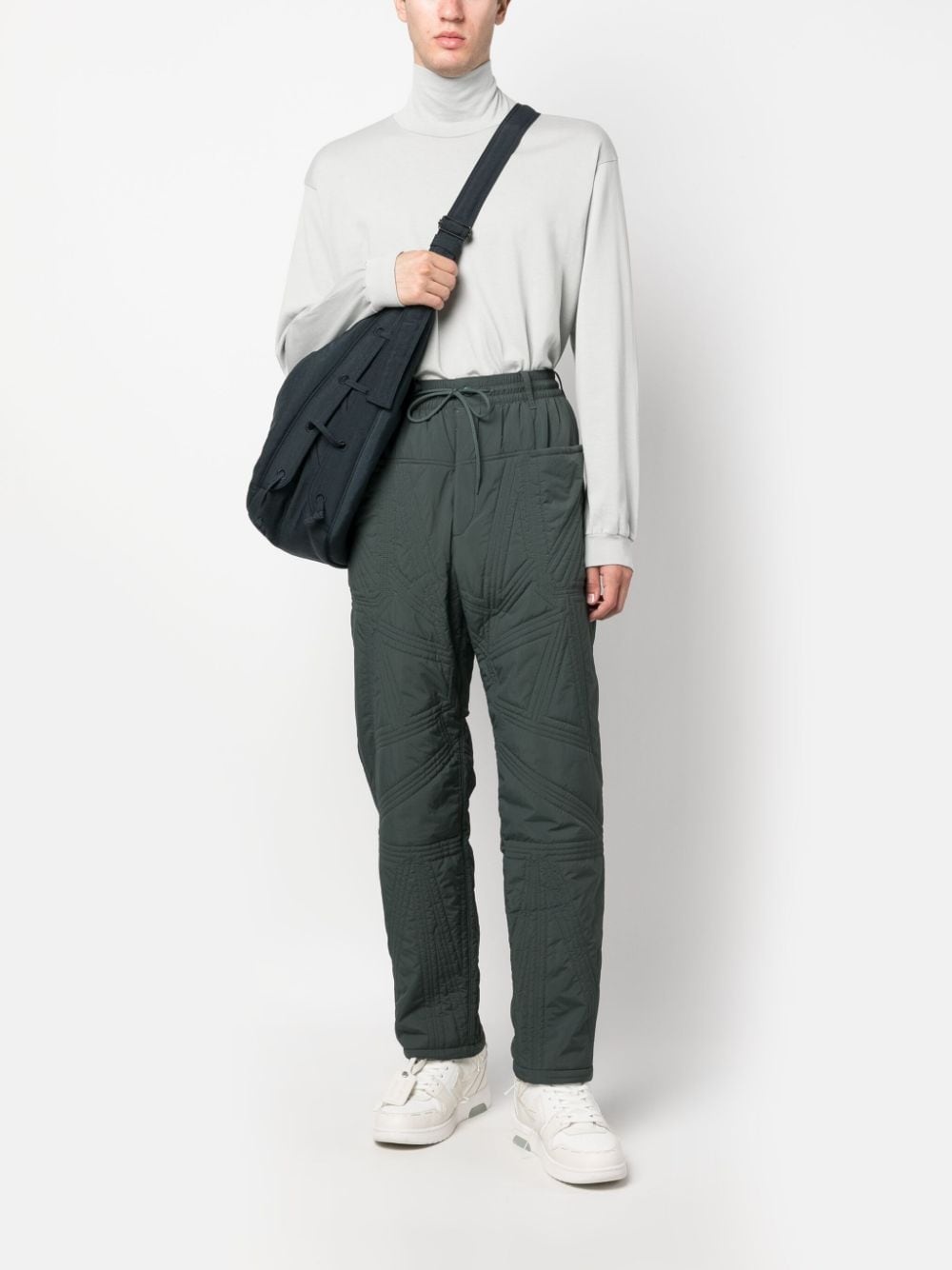 quilted drawstring-waist trousers - 2