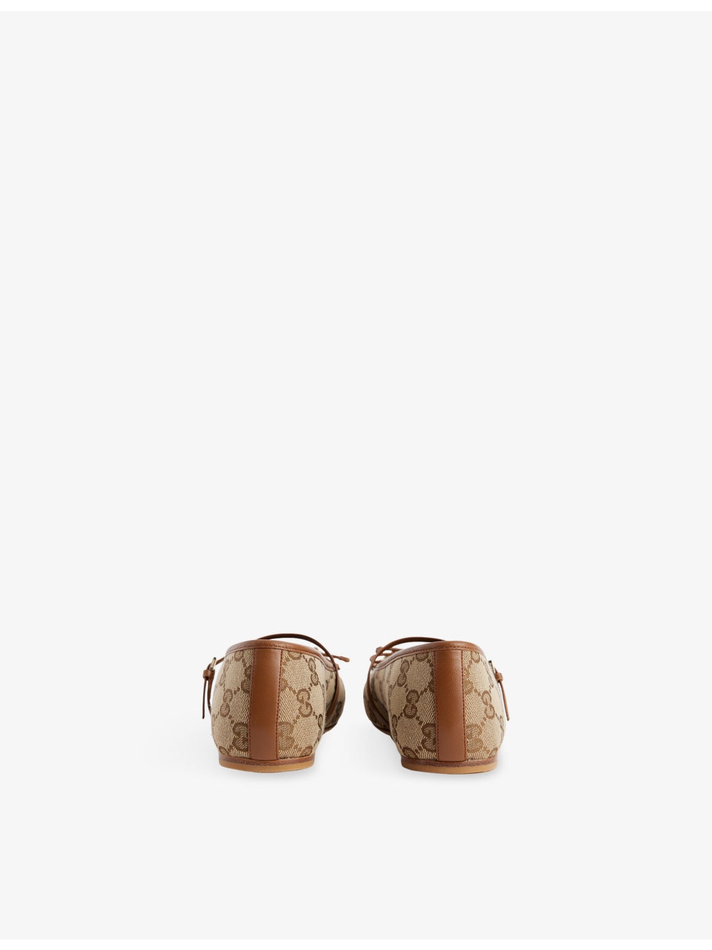 GG-Monogram Horsebit Canvas Ballerina Pumps - 4