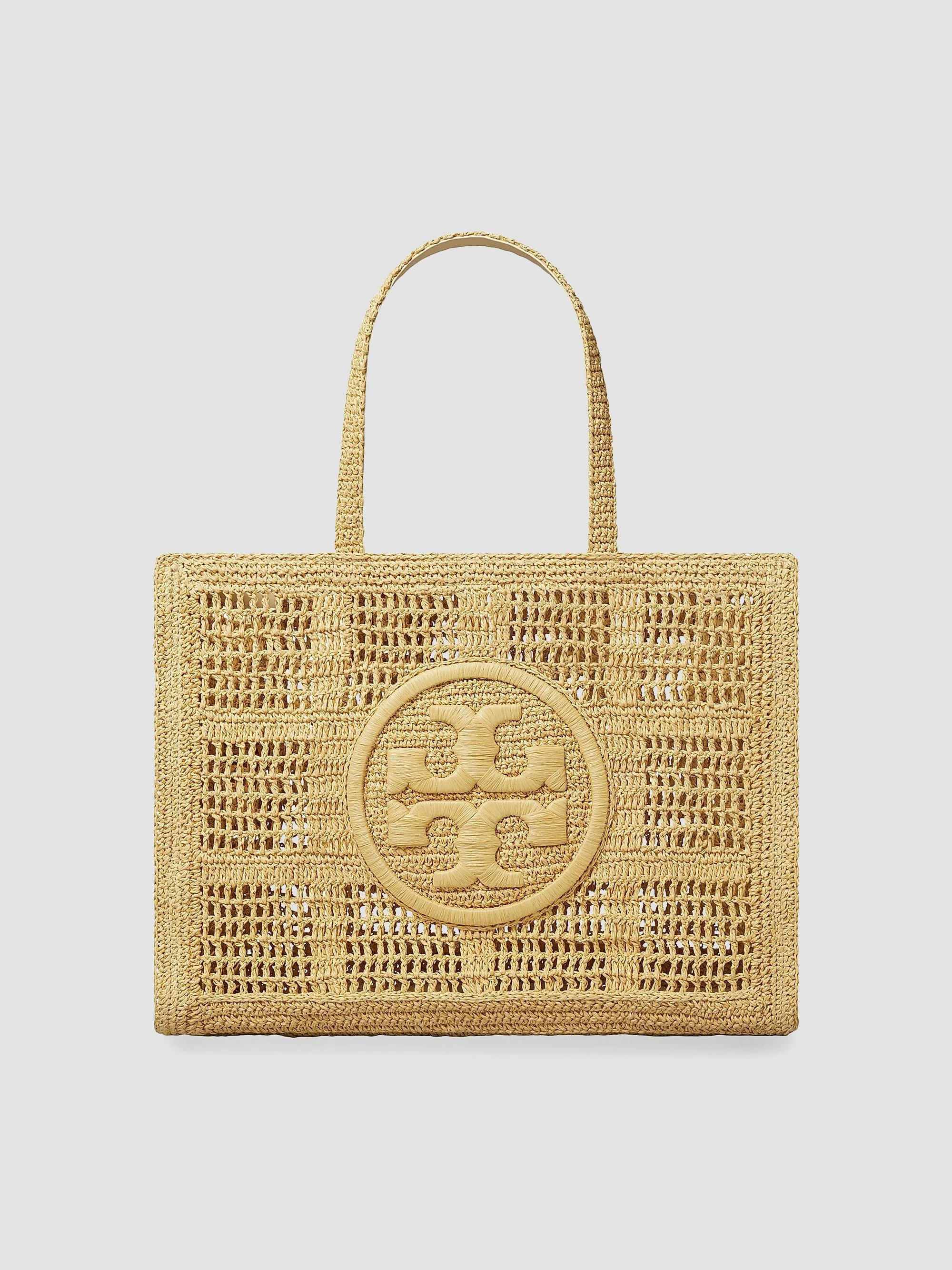 Women's Large Ella Crochet Tote Bag - Natural - 1