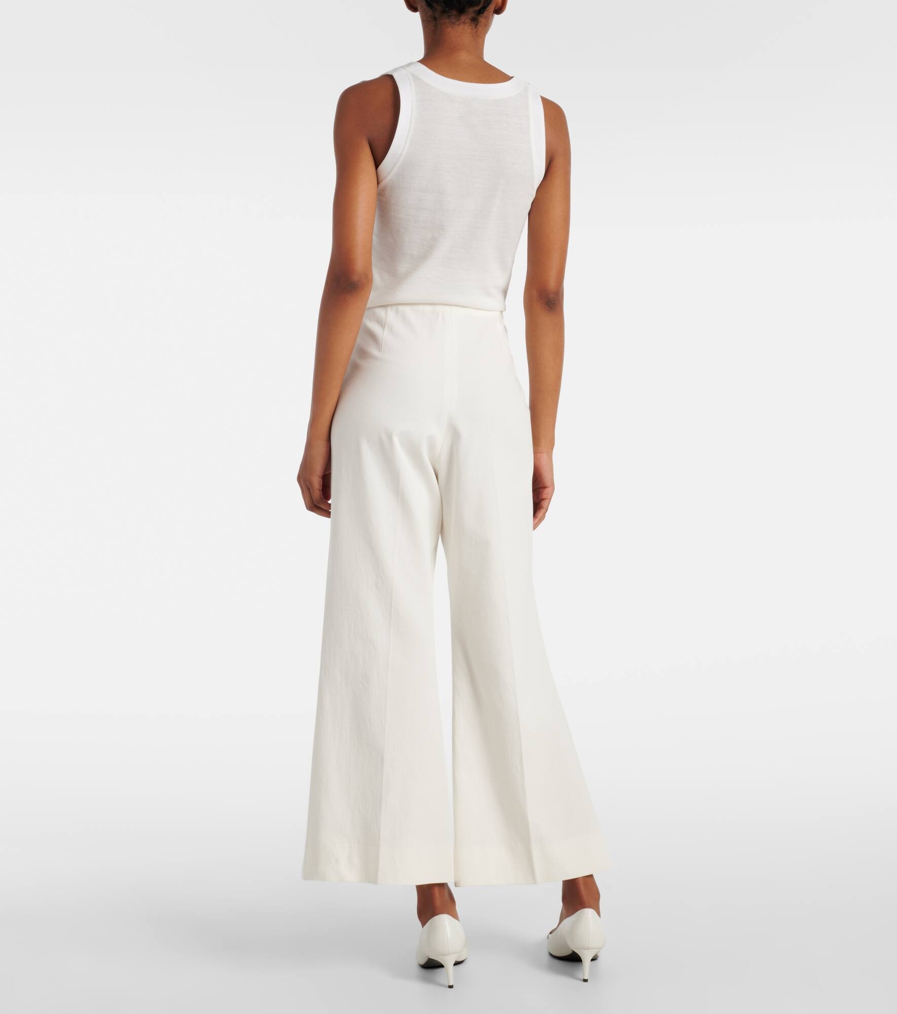 Walter cotton canvas flared pants - 3
