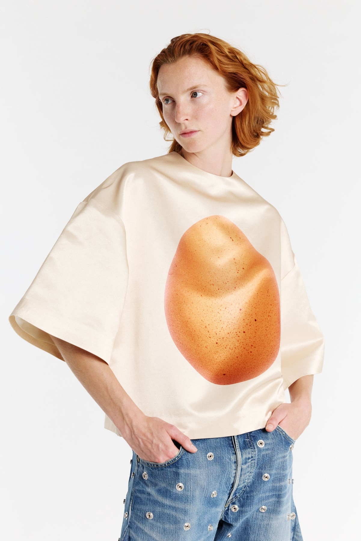 BOILED EGG SATIN TOP PEACH - 8
