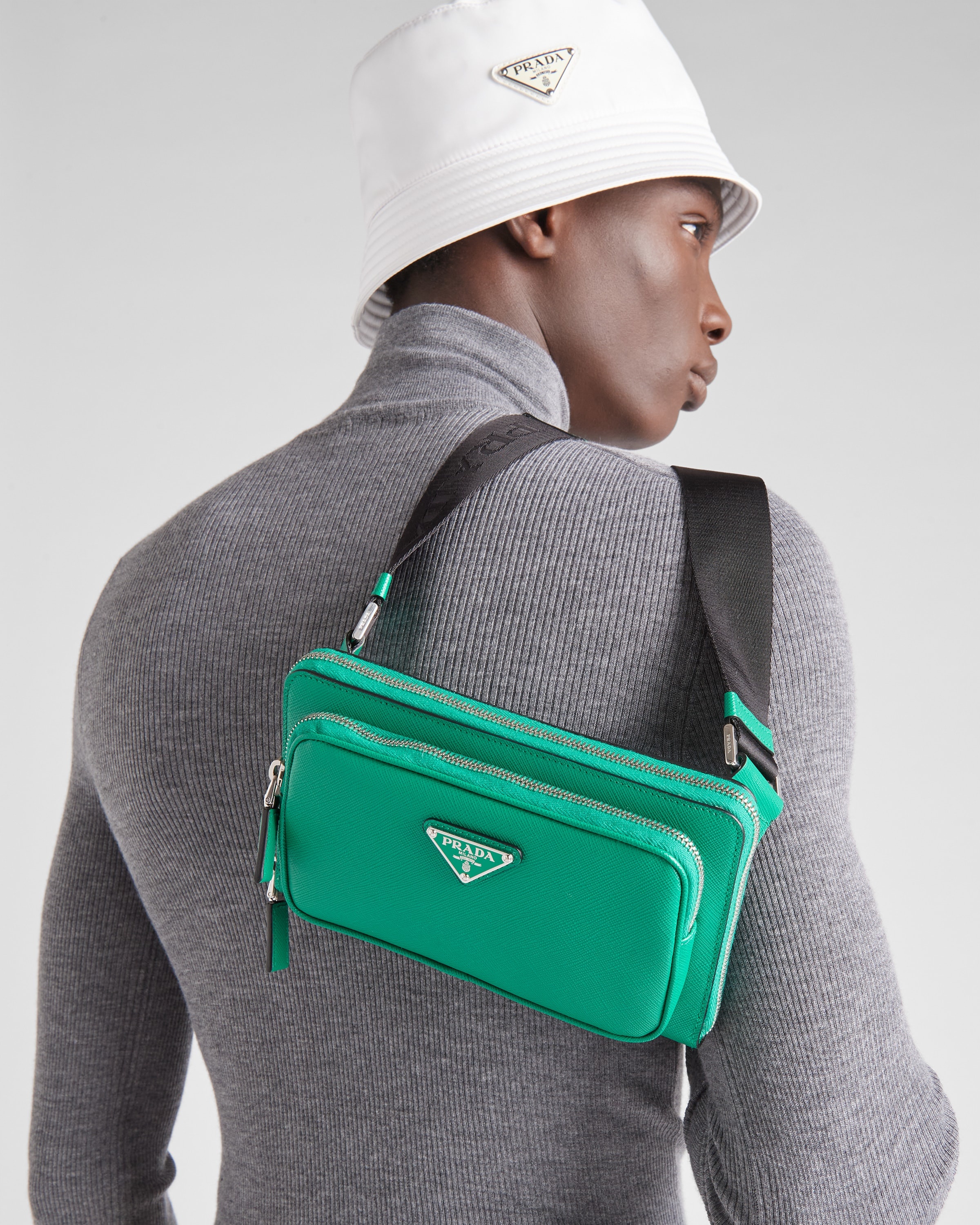 Saffiano leather belt bag - 7