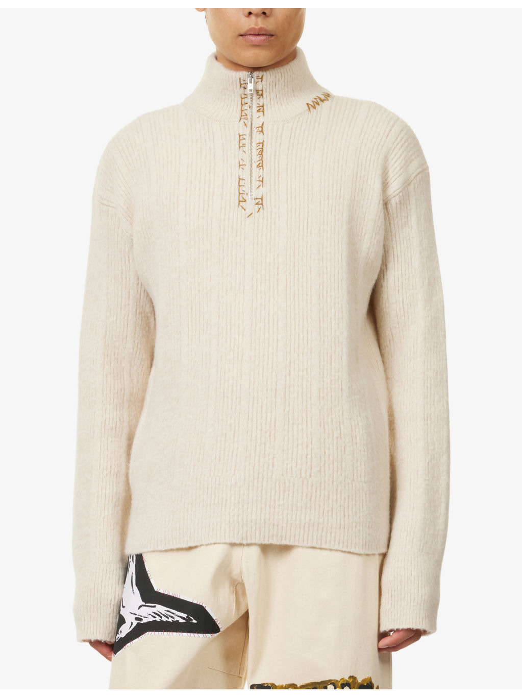 Mended Turtleneck Wool And Cashmere Jumper - 3