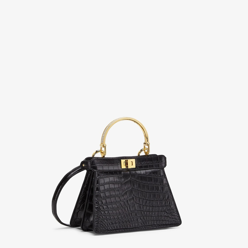 FENDI Black crocodile leather bag outlook