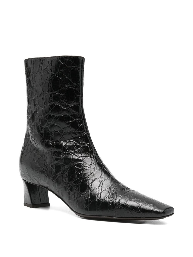 Giuseppe Zanotti crocodile-effect block-heel boots outlook