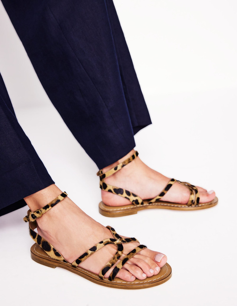 BODEN Casual Flat Sandal-Leopard outlook