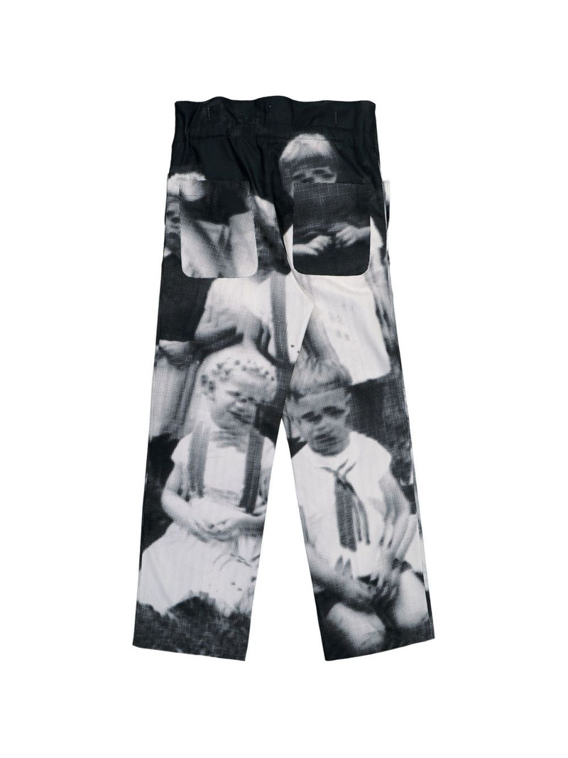 Walter Van Beirendonck glitch print trousers outlook