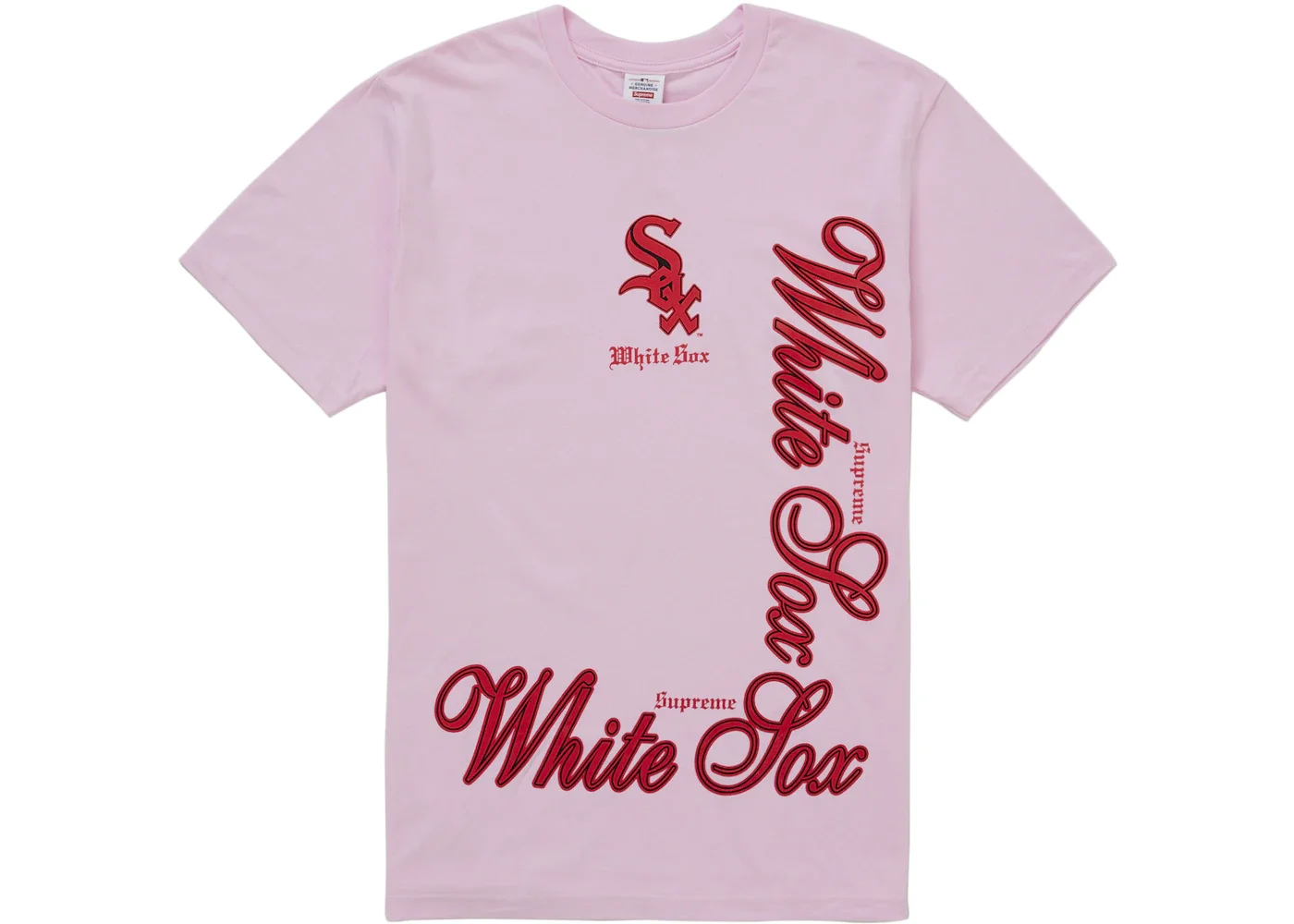 Supreme MLB Teams Sox Tee Light Pink - 1