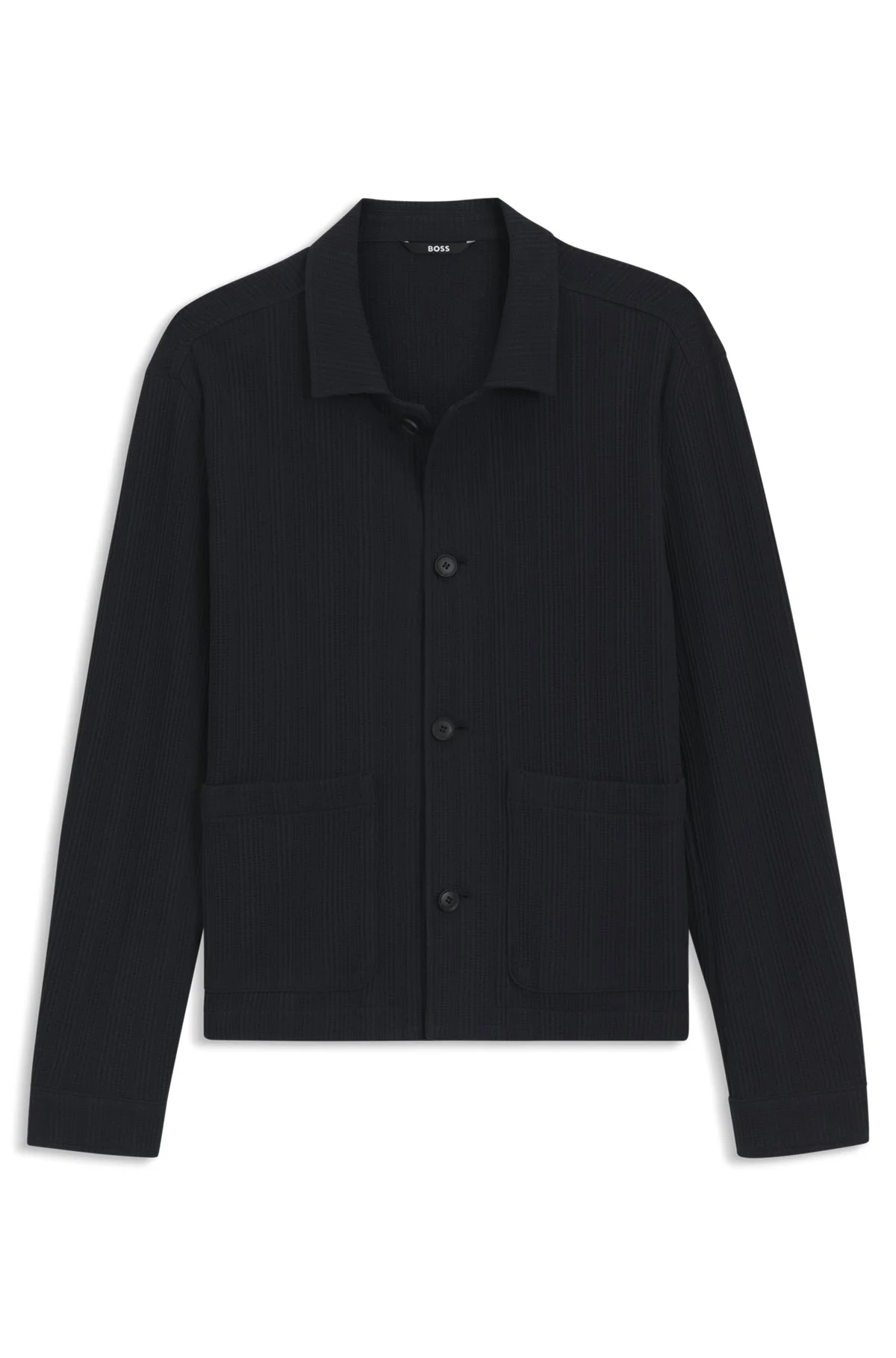 RELAXED-FIT OVERSHIRT IN STRIPED COTTON - 1