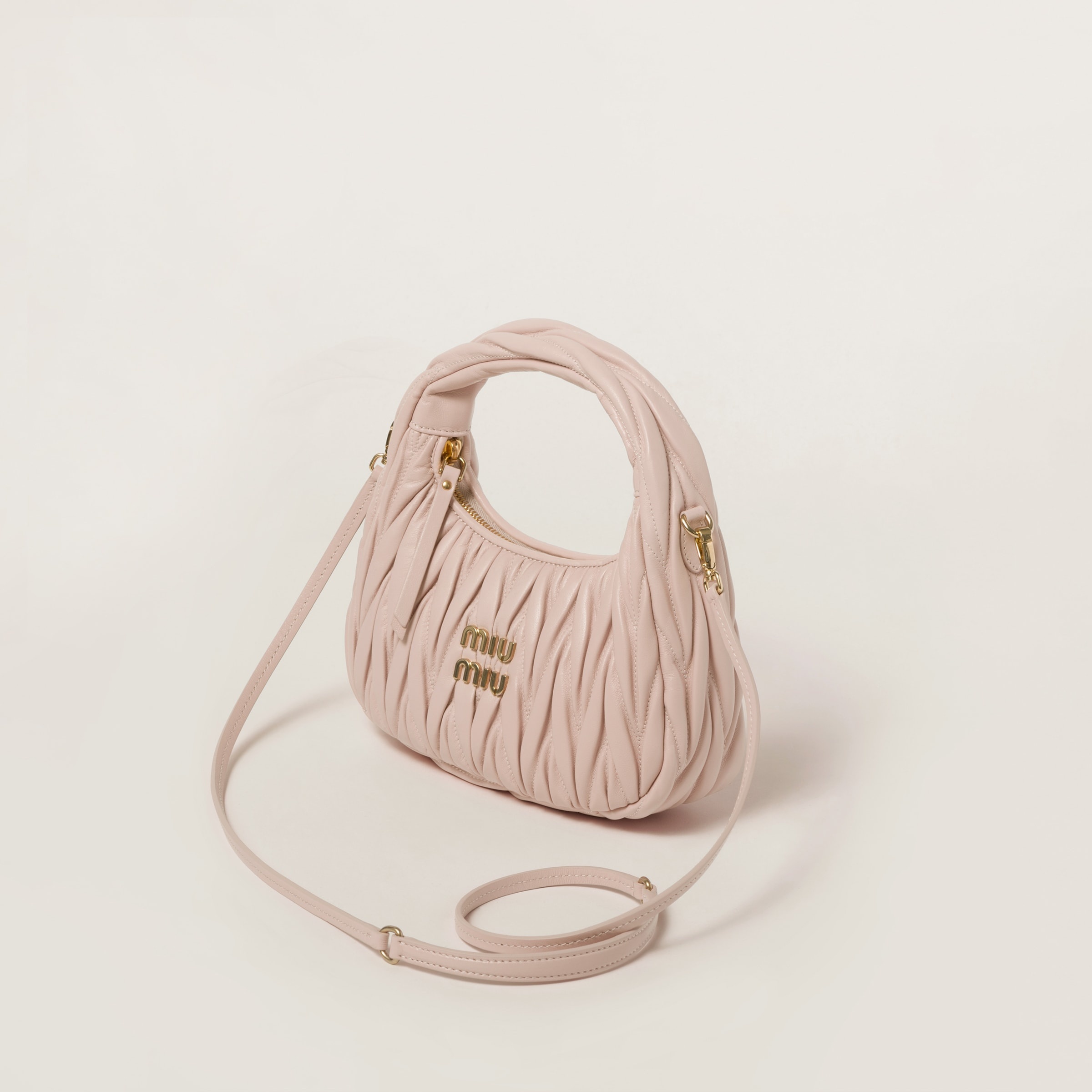 Wander matelassé nappa leather hobo bag - 2