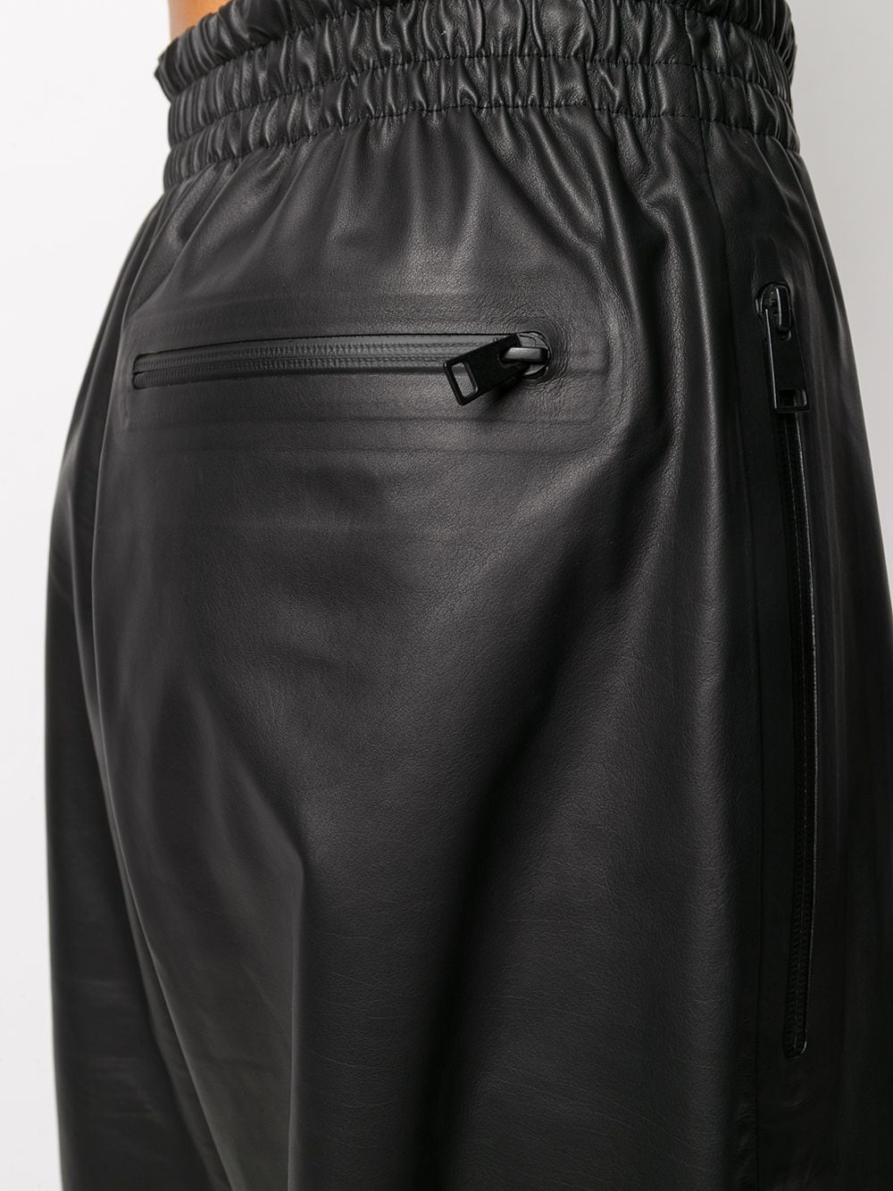 leather tapered trousers - 5