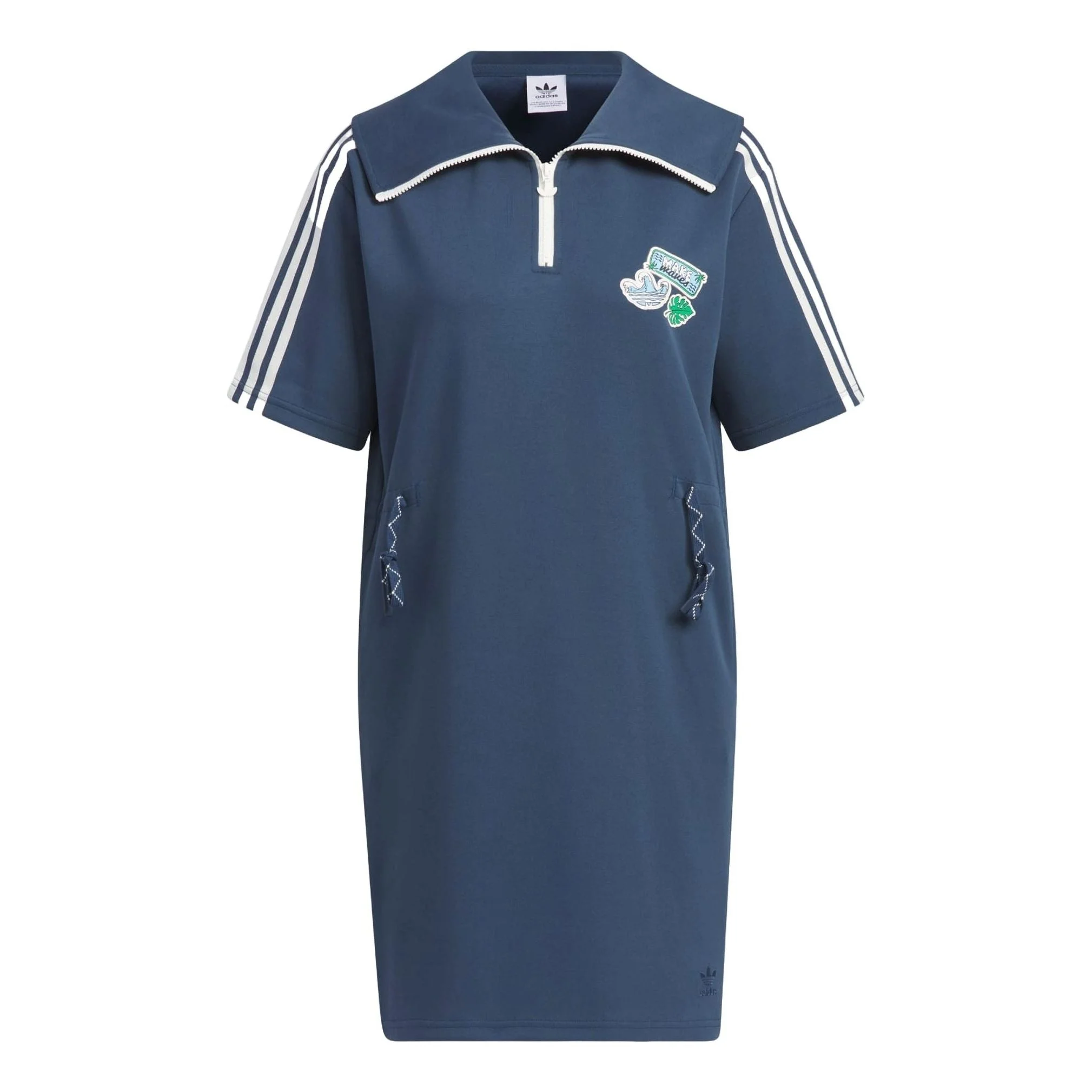 (WMNS) adidas Summer Holiday Graphic Play Knit Dress Asia Sizing 'Navy' IW6305 - 1