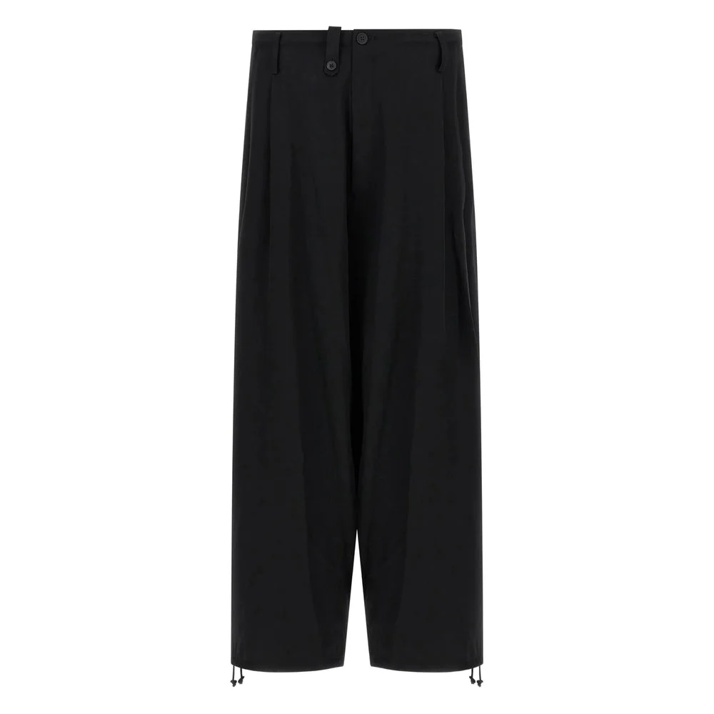 Yohji Yamamoto Black Trousers - Wide-Leg Trousers Men - 1