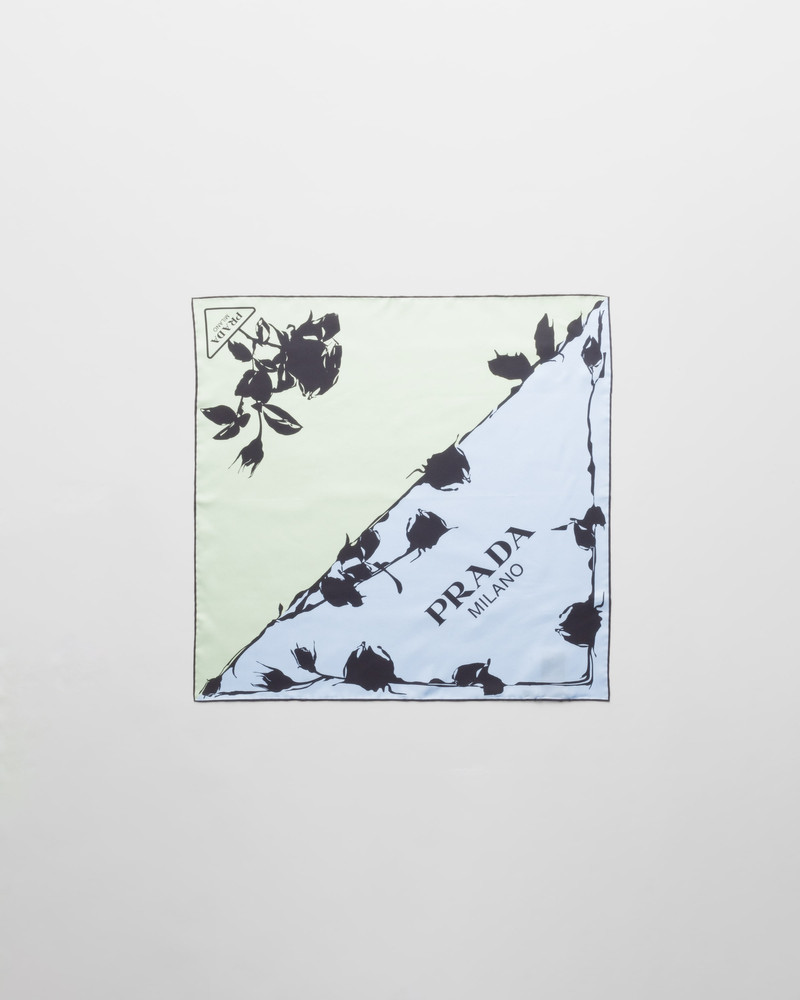 Printed twill scarf 3