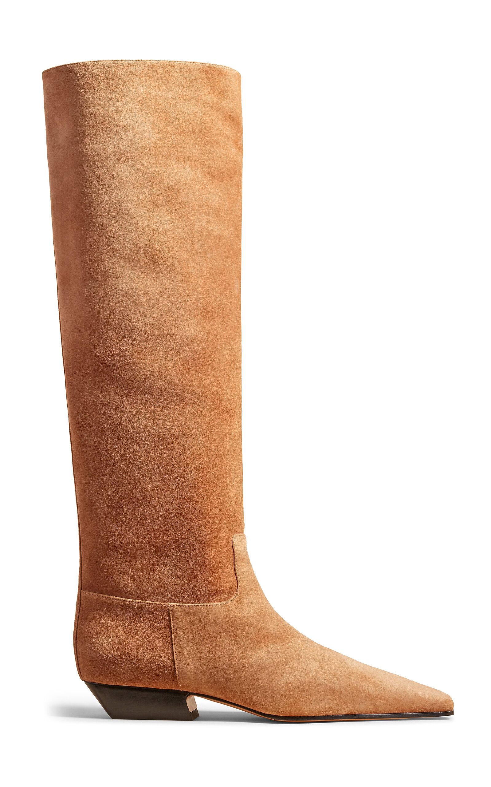 Marfa Suede Western Knee Boots tan - 1