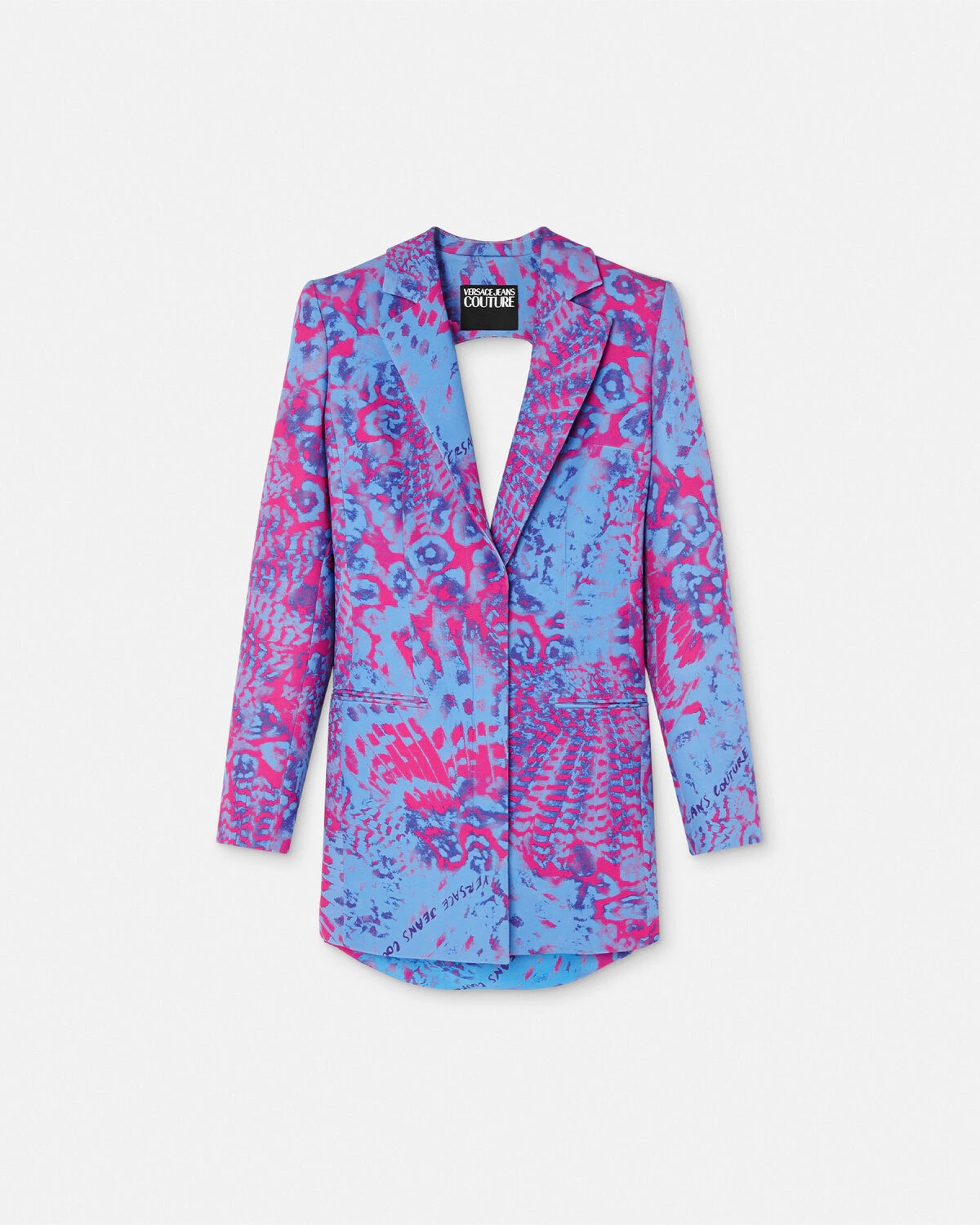 Draped Animalier Cutout Blazer - 1