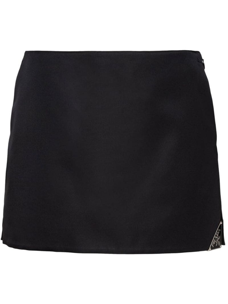 triangle-logo mini skirt - 1