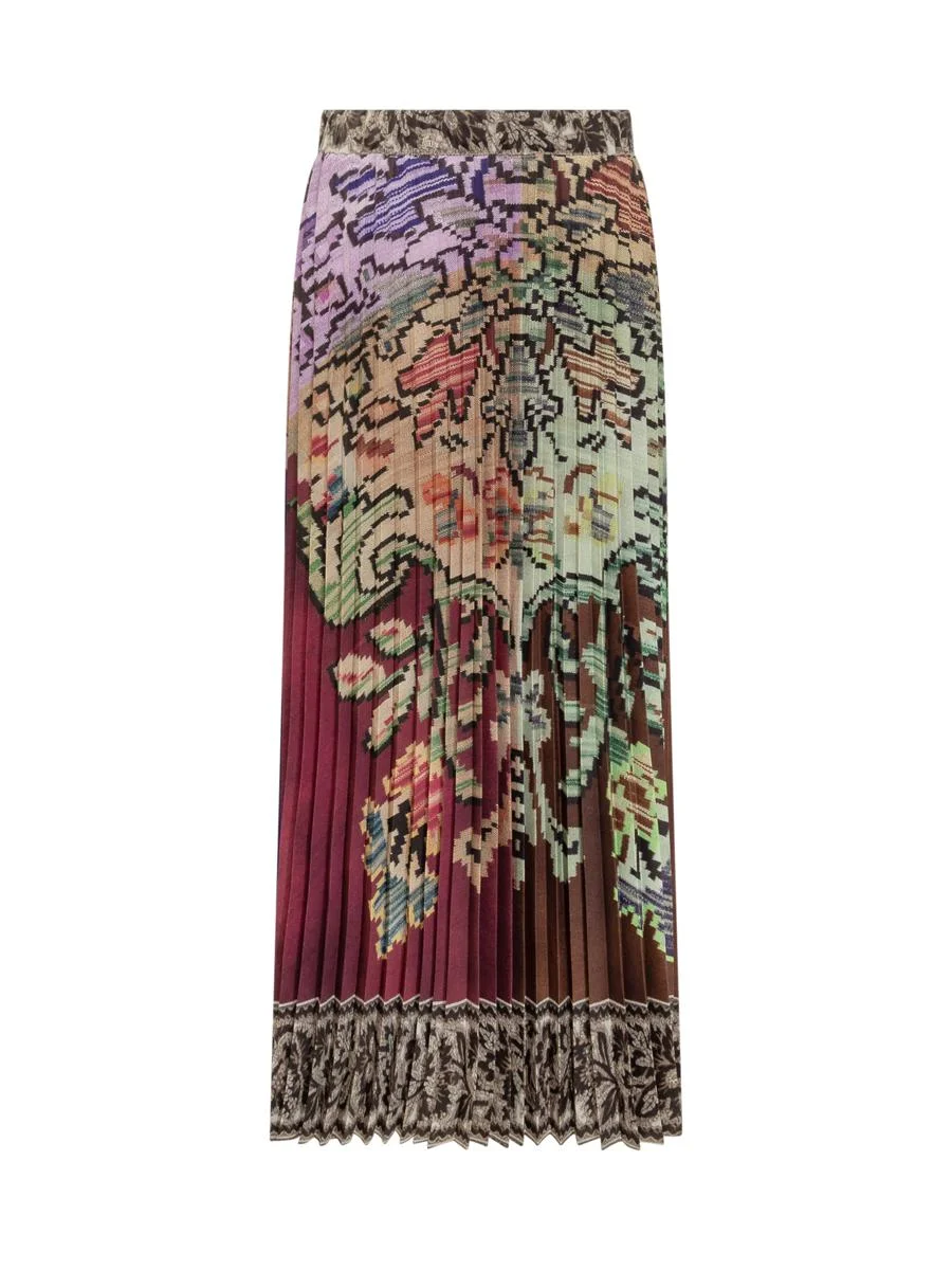 Pierre-Louis Mascia Pierre-Louis Mascia Printed Pleated Skirt - 1